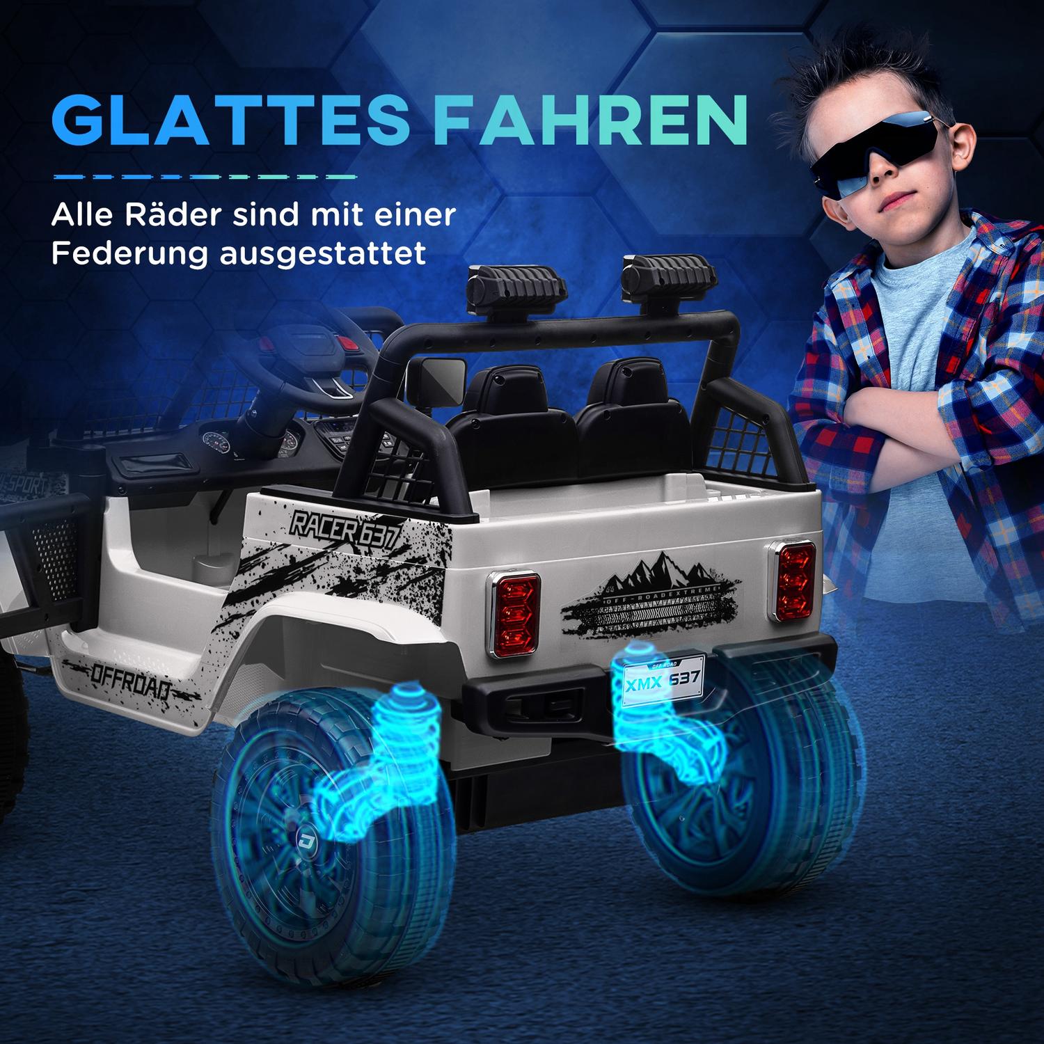 Elektrisk barnbil 12V – terräng, musik, fjärrkontroll