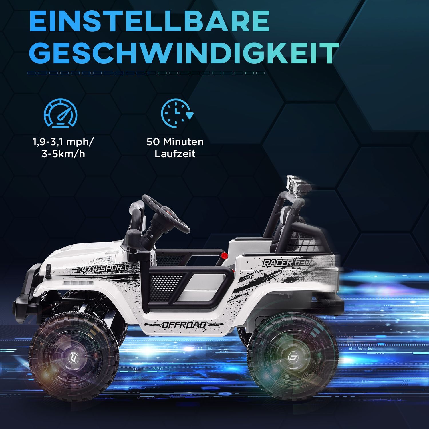 Elektrisk barnbil 12V – terräng, musik, fjärrkontroll