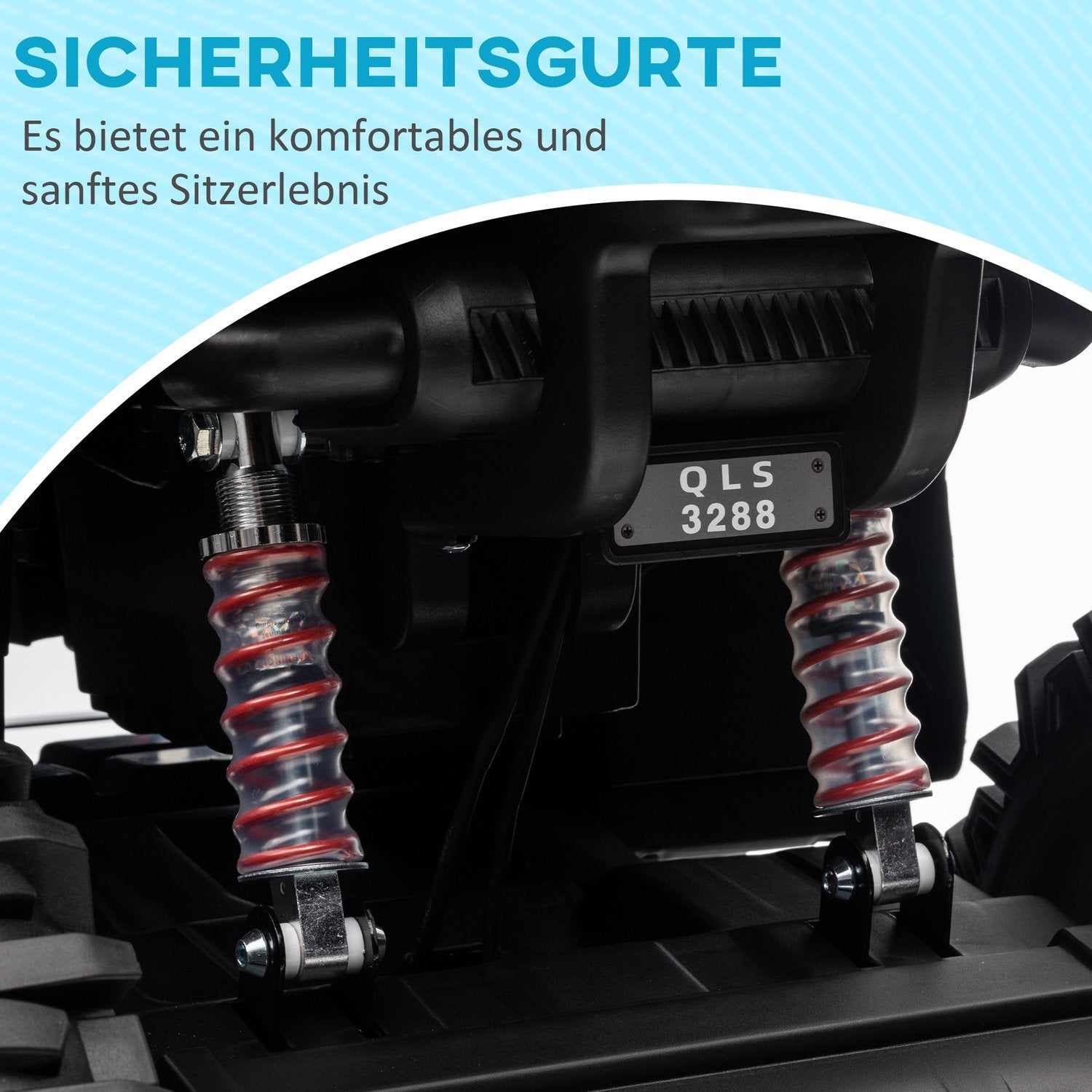 Elektrisk fyrhjuling för barn, framåt & bakåt, MP3 & strålkastare