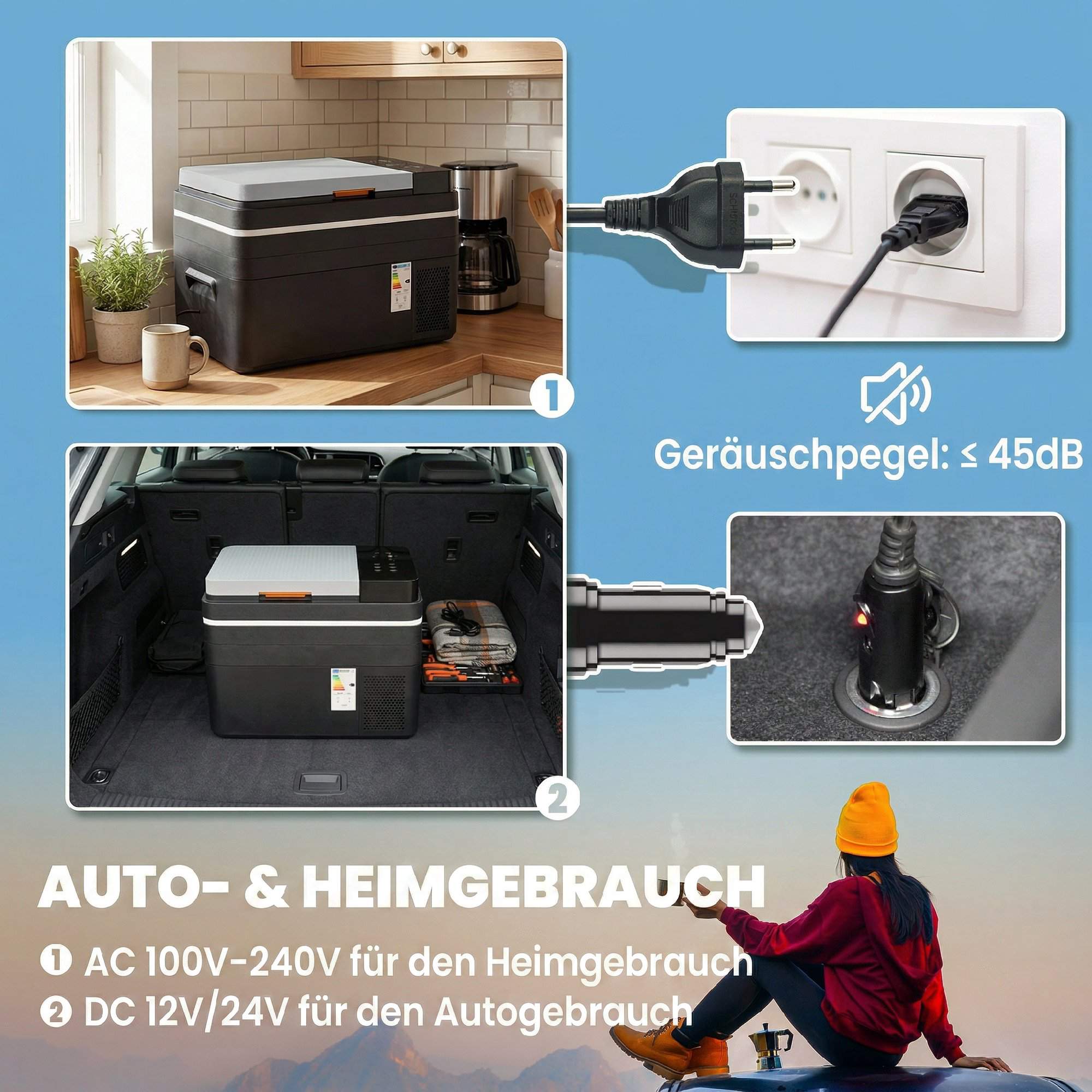 Elektrisk kylbox 30L, -20C till 20C, appstyrning
