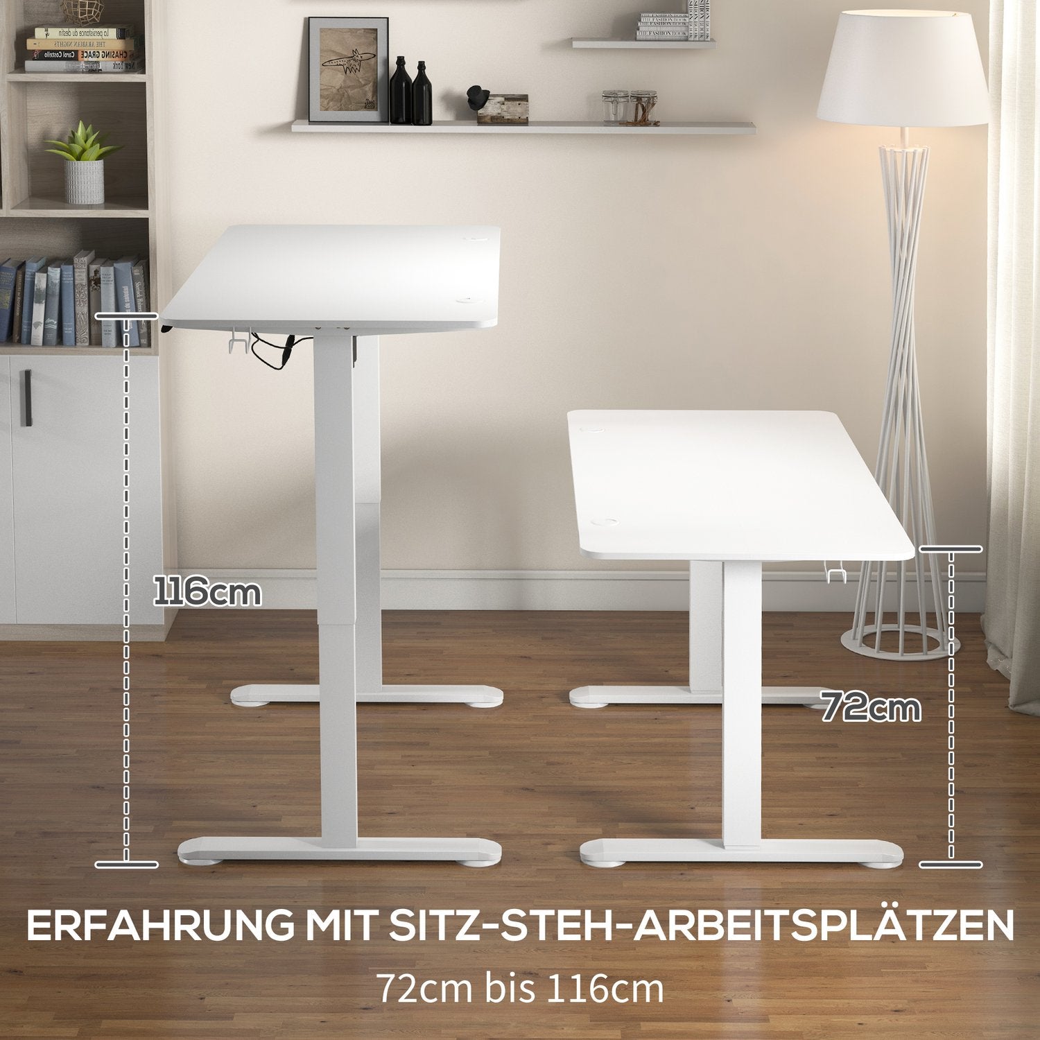 Elektriskt höj- och sänkbart skrivbord med minne och anti-kollision