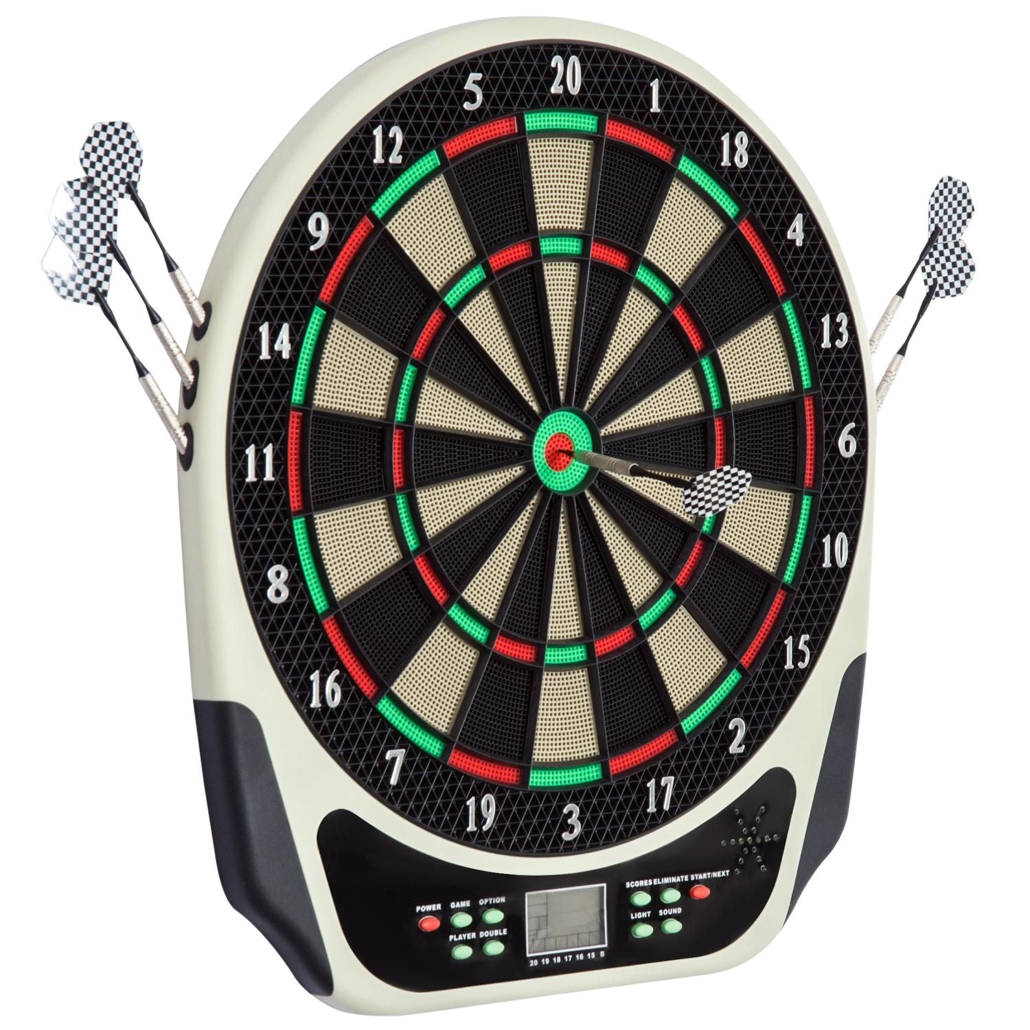 Elektronisk darttavla med LCD-skärm – 18 spel, 6 dart