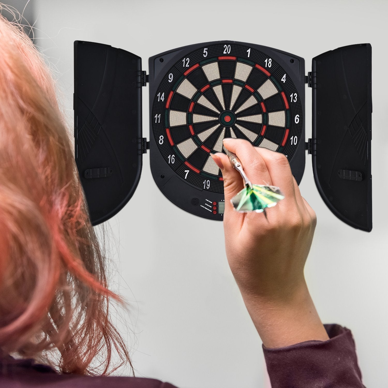 Elektronisk darttavla med dörr, automatisk poängsättning, 26 spel