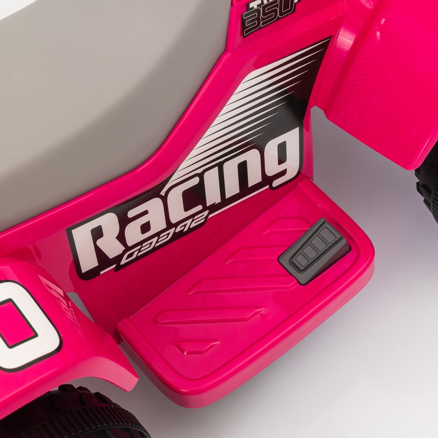 Elektrisk fyrhjuling för barn med LED och horn, rosa, 1,5-3 år