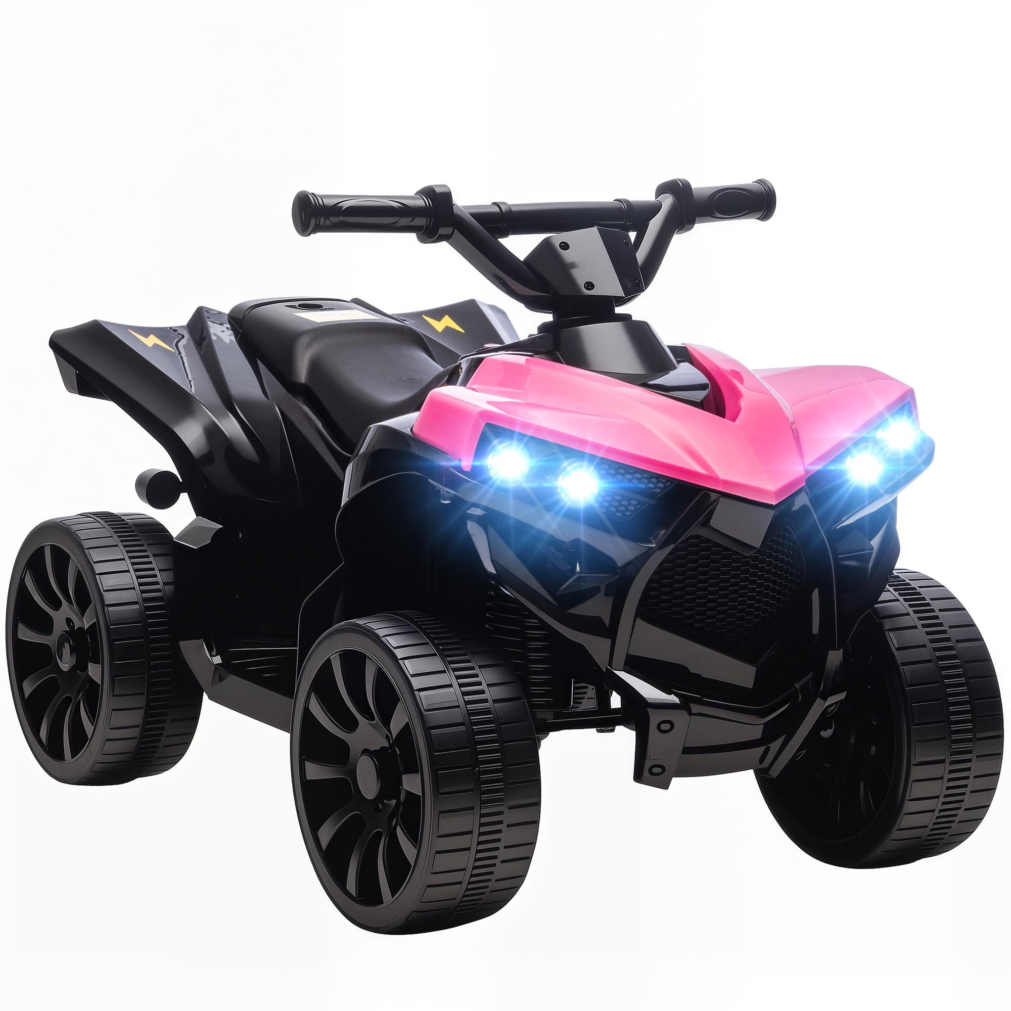 Elfyrhjuling för barn, 6V-motor, rosa, 3-6 år