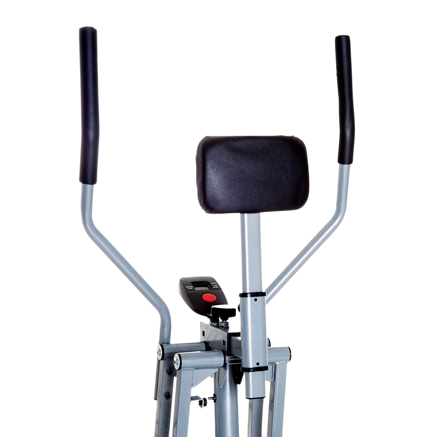 Elliptisk crosstrainer – stål, silver, med LCD-skärm