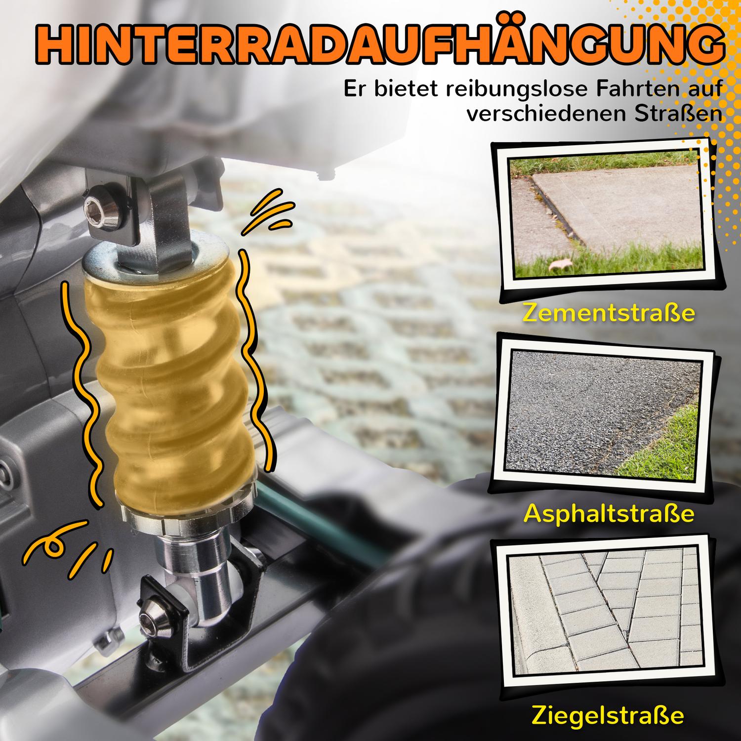 Elmotorcykel för barn, 12V, Musik, Träningshjul, Orange