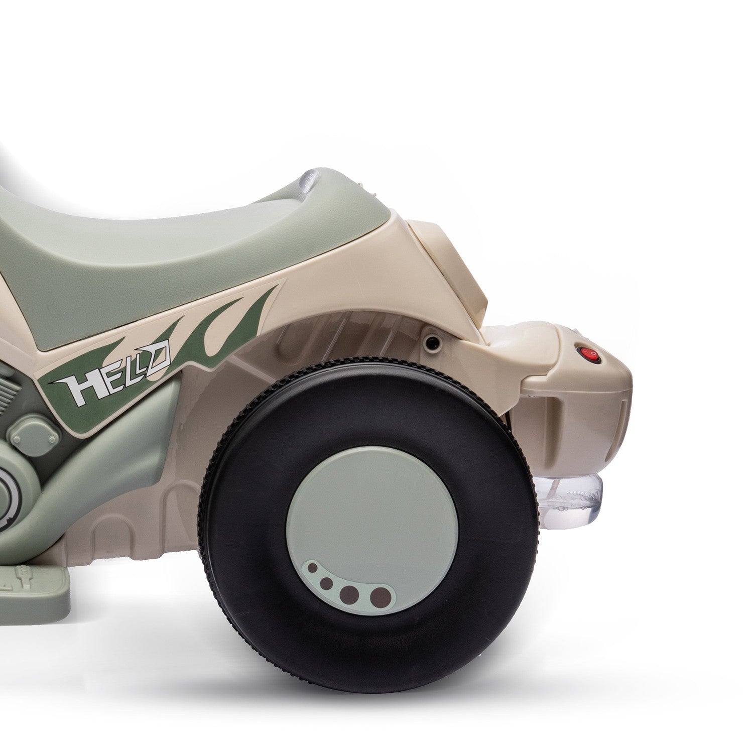 Elmotorcykel för barn, 6V barnmotorcykel med musik, blåser 2,5-3 km/h, för 2-5 år gamla barn