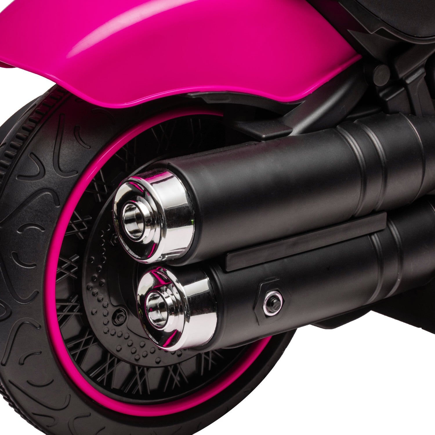 Elmotorcykel för barn, rosa, 2 avtagbara hjul, 1,5-3 km/h