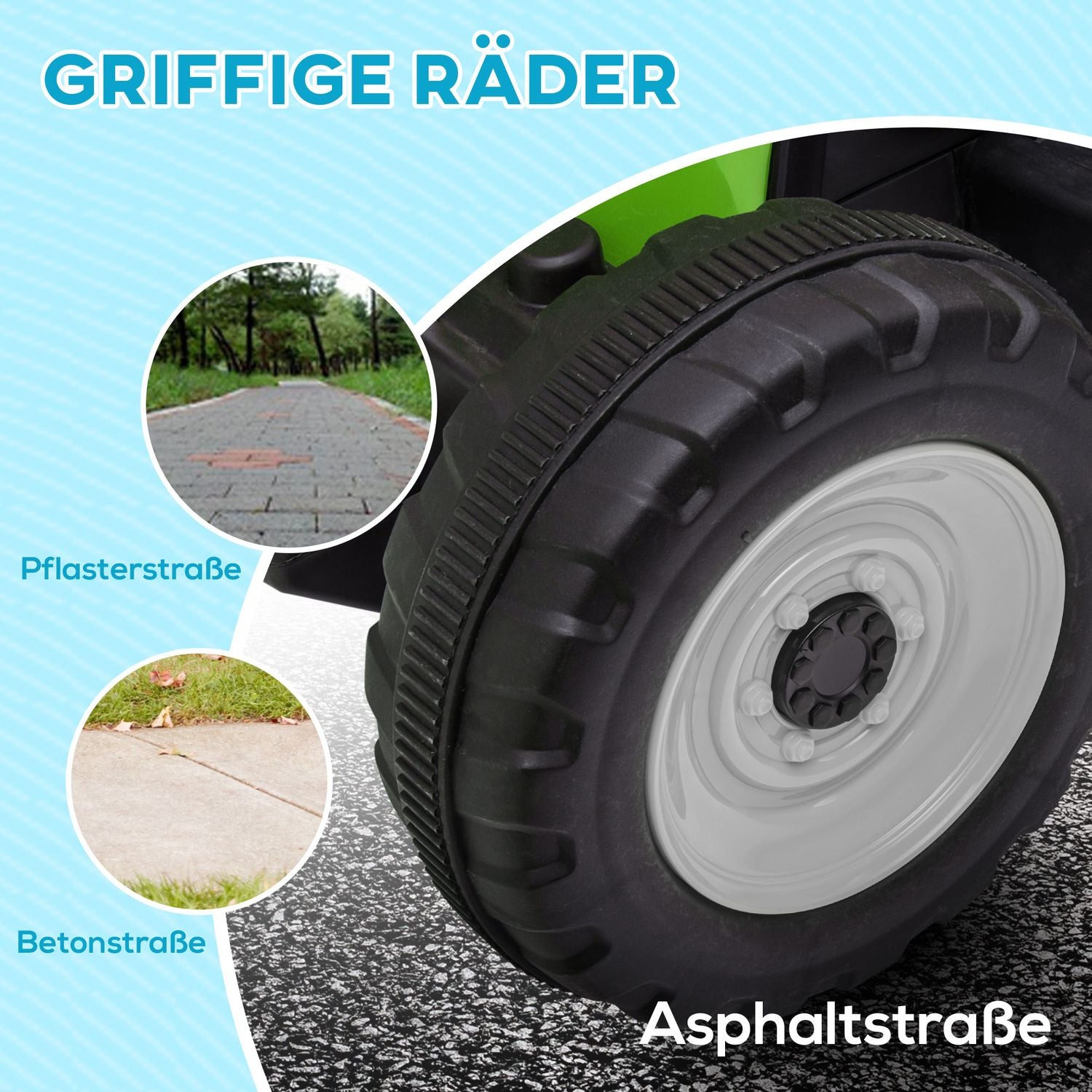 Elektrisk åktraktor för barn med släp och fjärrkontroll