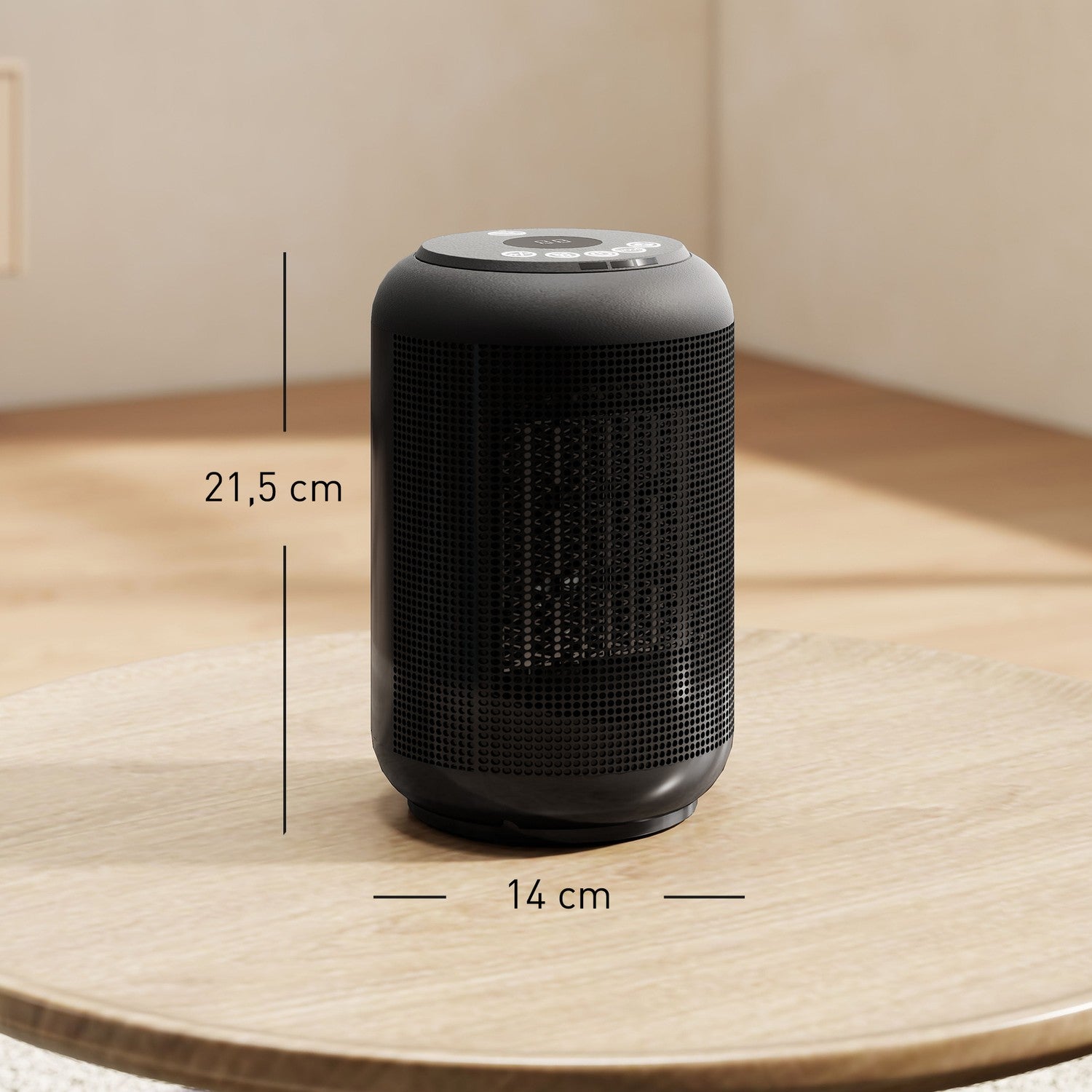 Elvärmare, 1500W, 3 lägen, timer, säkerhetsfunktioner
