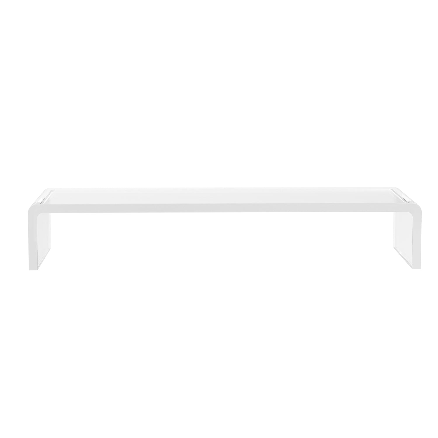 Ergonomiskt monitorstativ i akryl, Transparent, 53x19x9cm