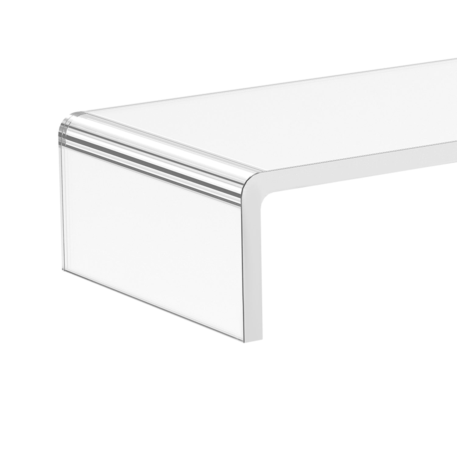 Ergonomiskt monitorstativ i akryl, Transparent, 53x19x9cm