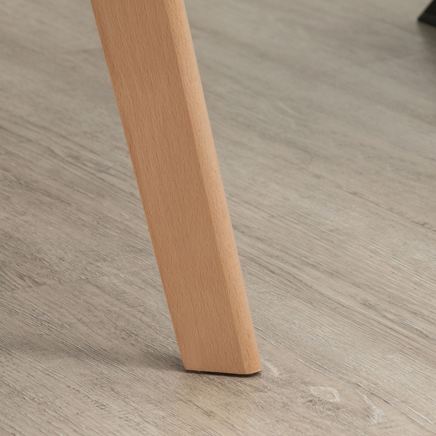 Ergonomiska svarta köksstolar Set om 2, trä & polyester