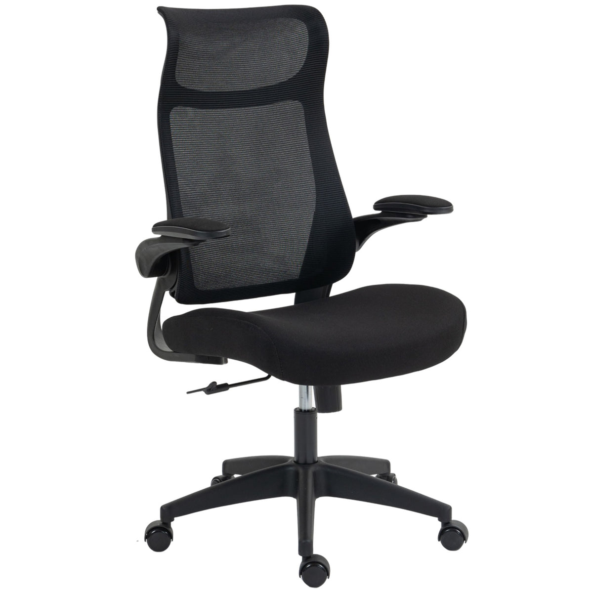 Ergonomisk kontorstol, 3D-armlener, nettrygg, svart