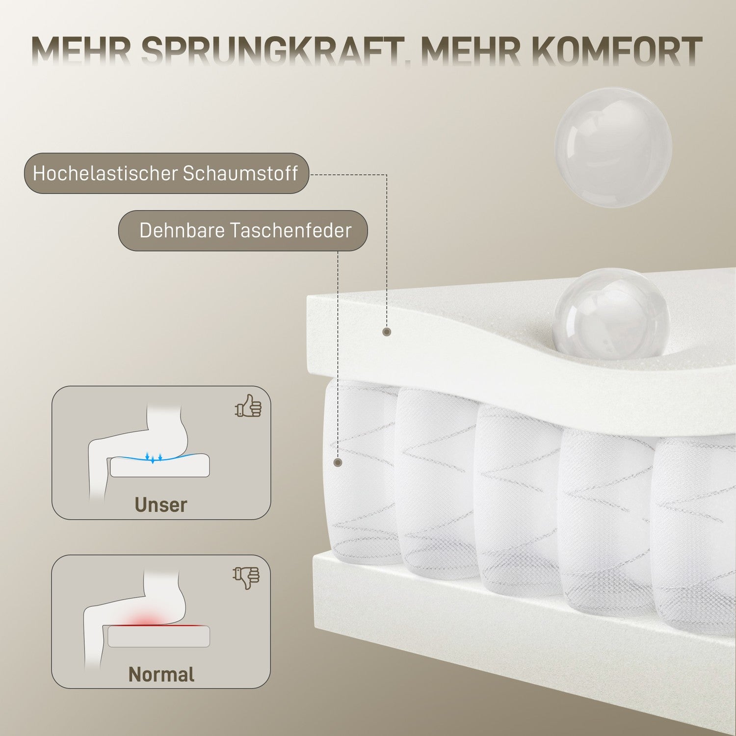 Ergonomisk kontorsstol, justerbart nackstöd, lutning, gråvit