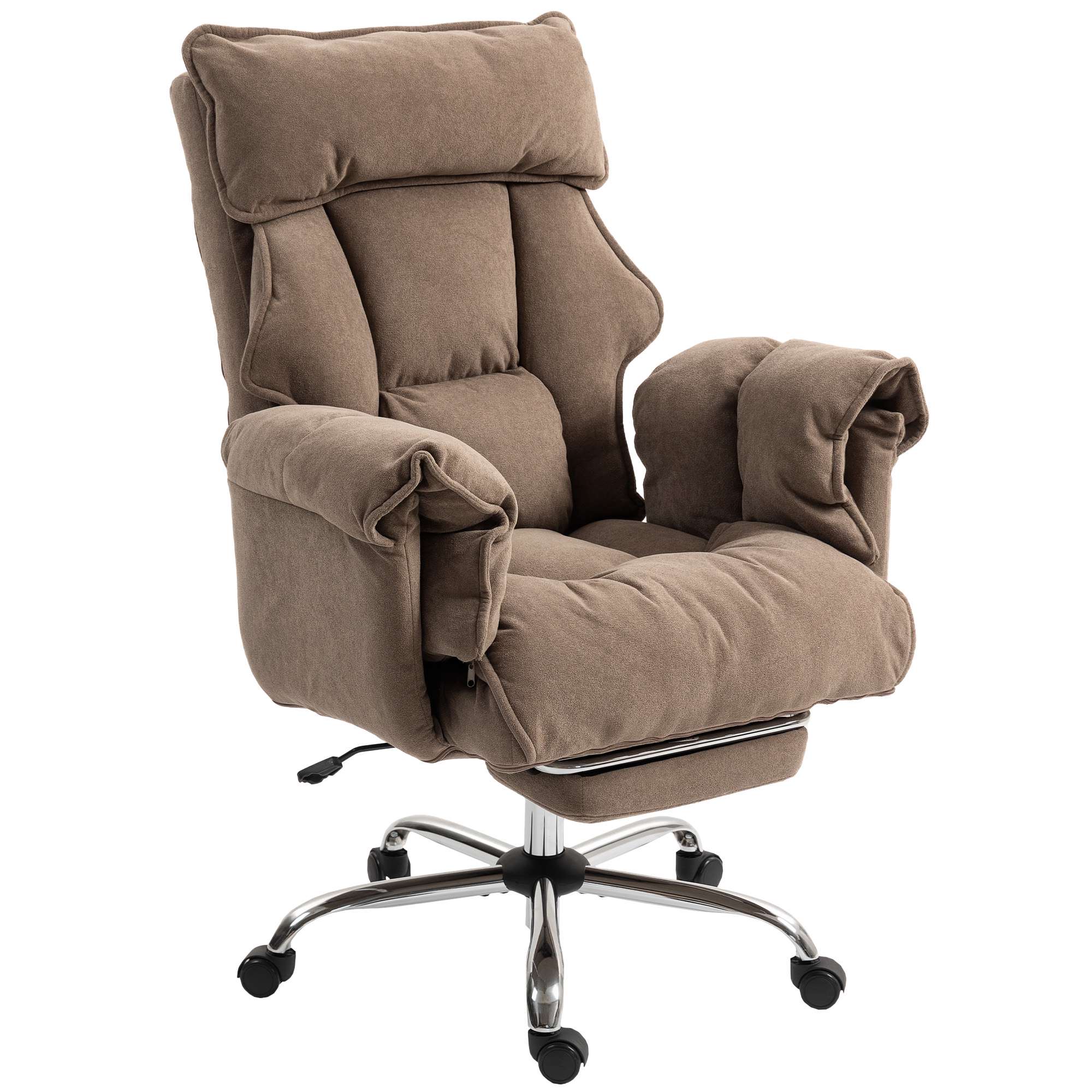 Ergonomisk kontorsstol med lutande ryggstöd och fotstöd