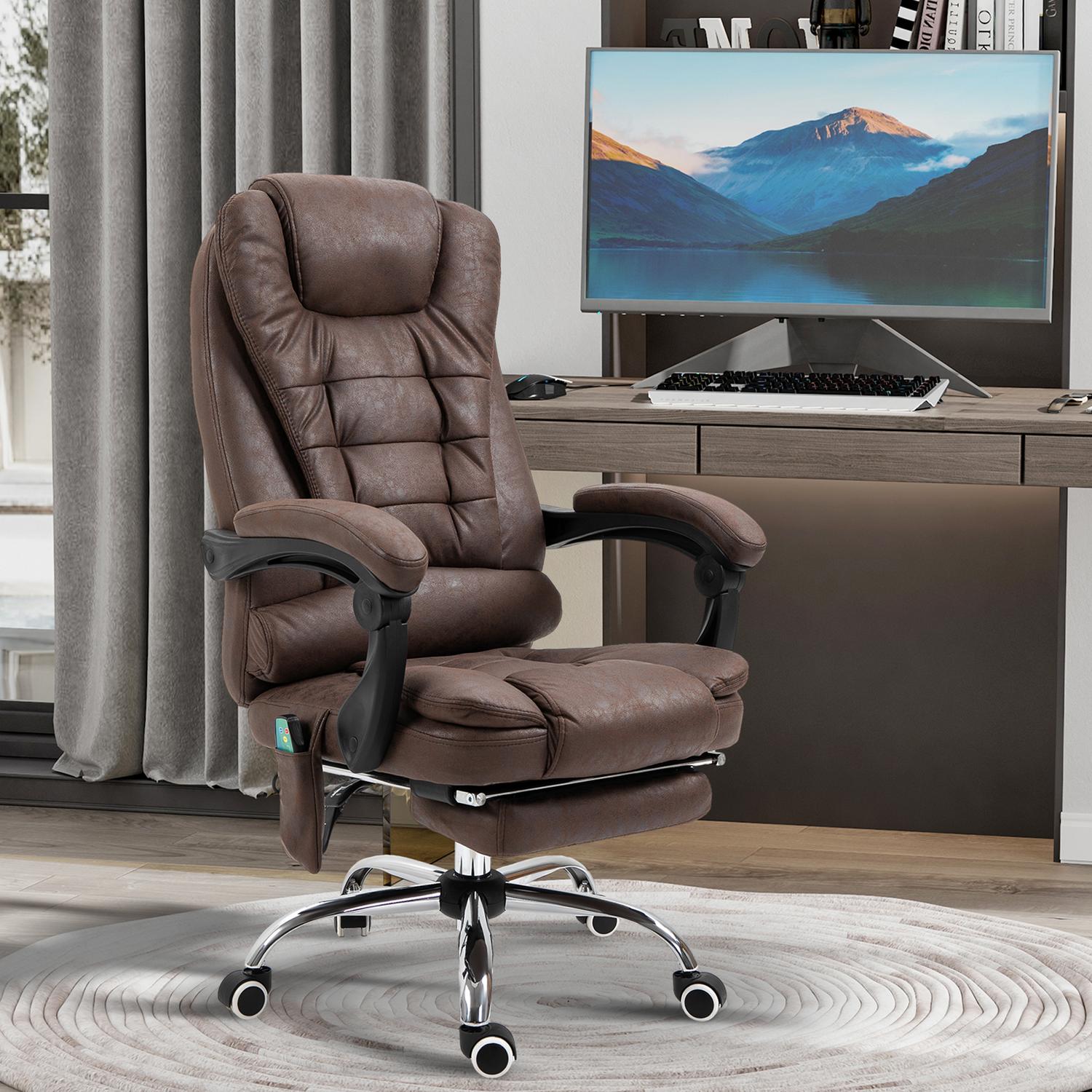 Ergonomisk kontorsstol med massage, lutning och värme