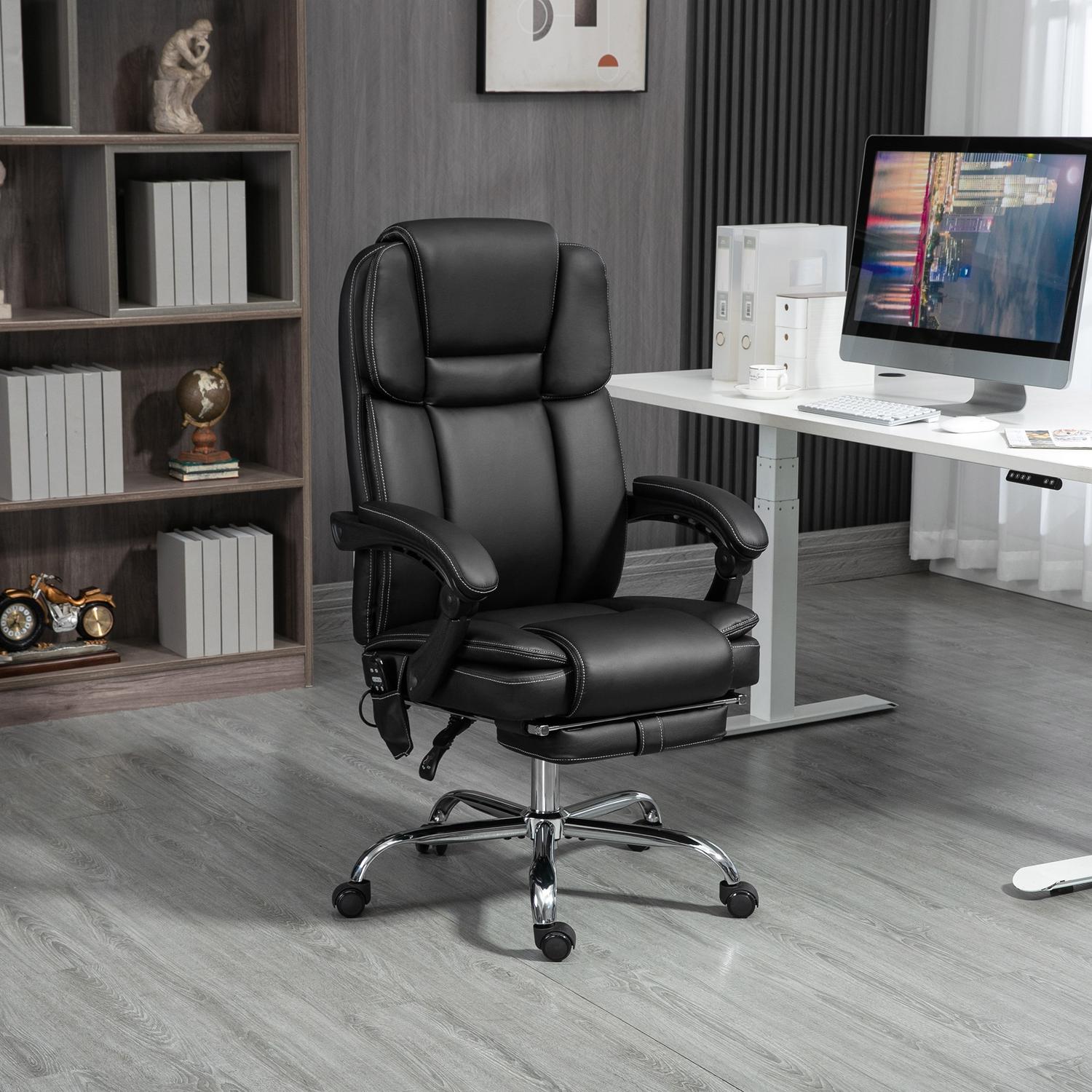 Ergonomisk kontorsstol med vibrationsmassage & värme
