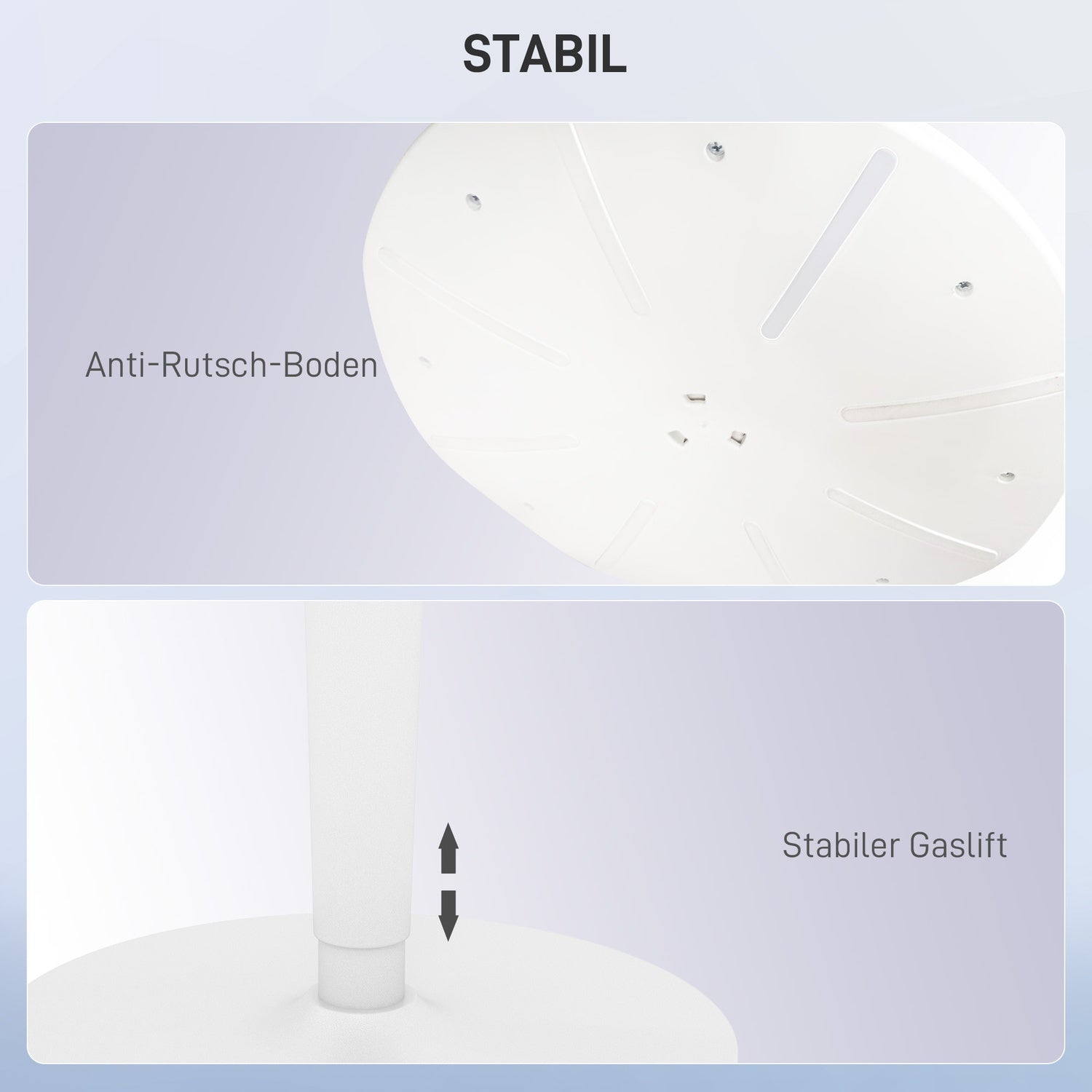 Ergonomisk svängbar pall – höjdjusterbar, grå mesh