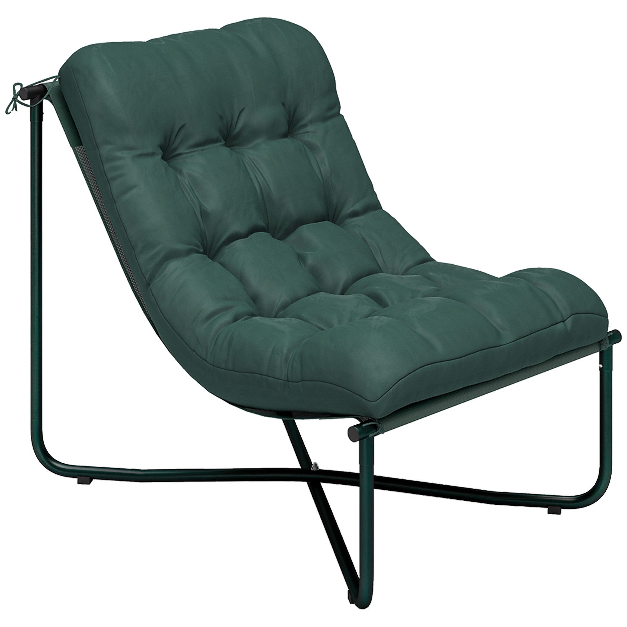 Ergonomisk trädgårdsstol med dyna, ventilerande nät, 120 kg kapacitet