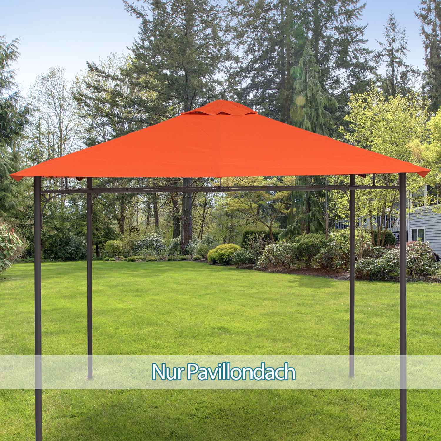 Orange Polyester Gazebo Taktäcke, Solskydd, 3x3 m