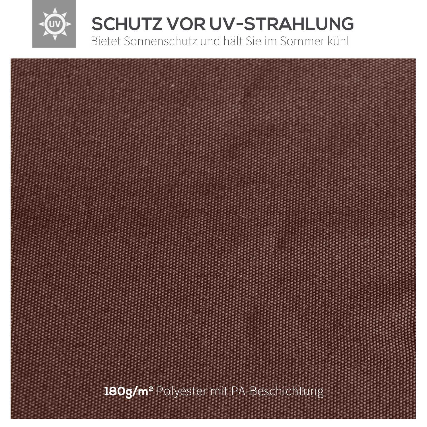 Gazebo Ersättningsskydd, Solskydd, 2,93x2,93M, Kaffe