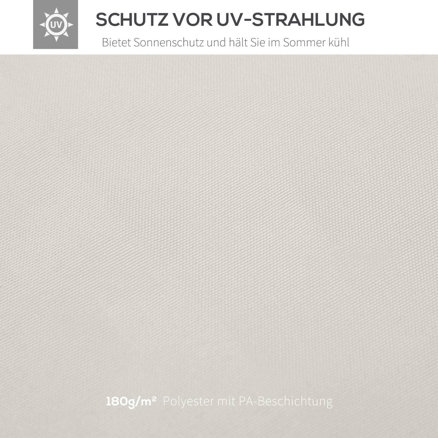 Metal Gazebo Ersättningstak, 3x3M, Cream Polyester