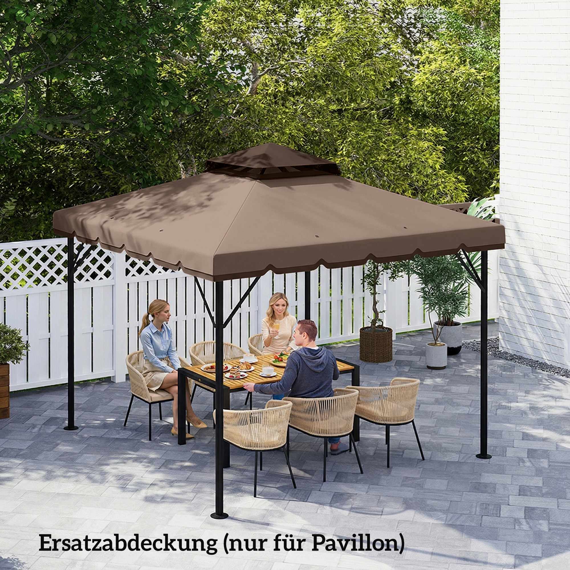 Ersättningstak för 3x3m paviljong, UPF 30+ polyester
