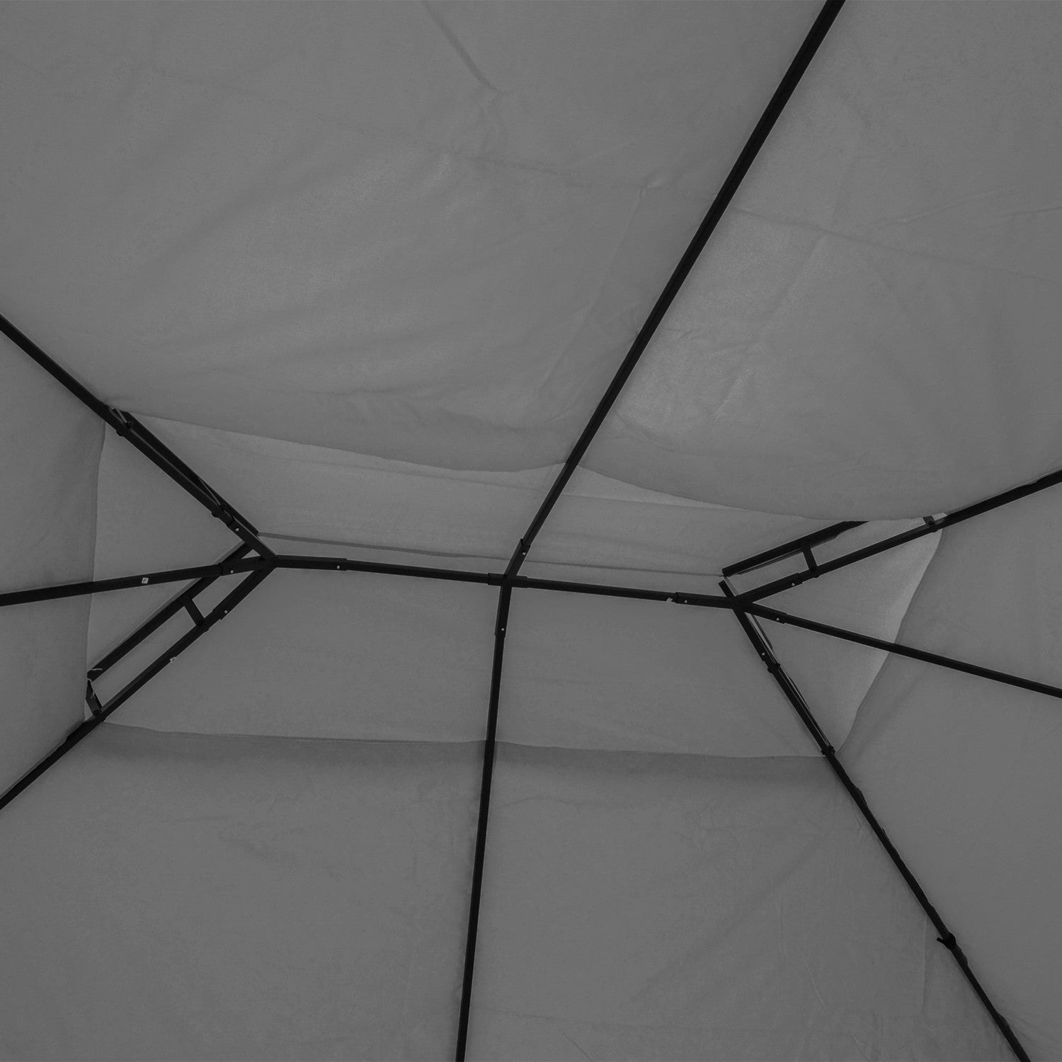 Ersättningstak i polyestergazebo, 3x4M ljusgrå