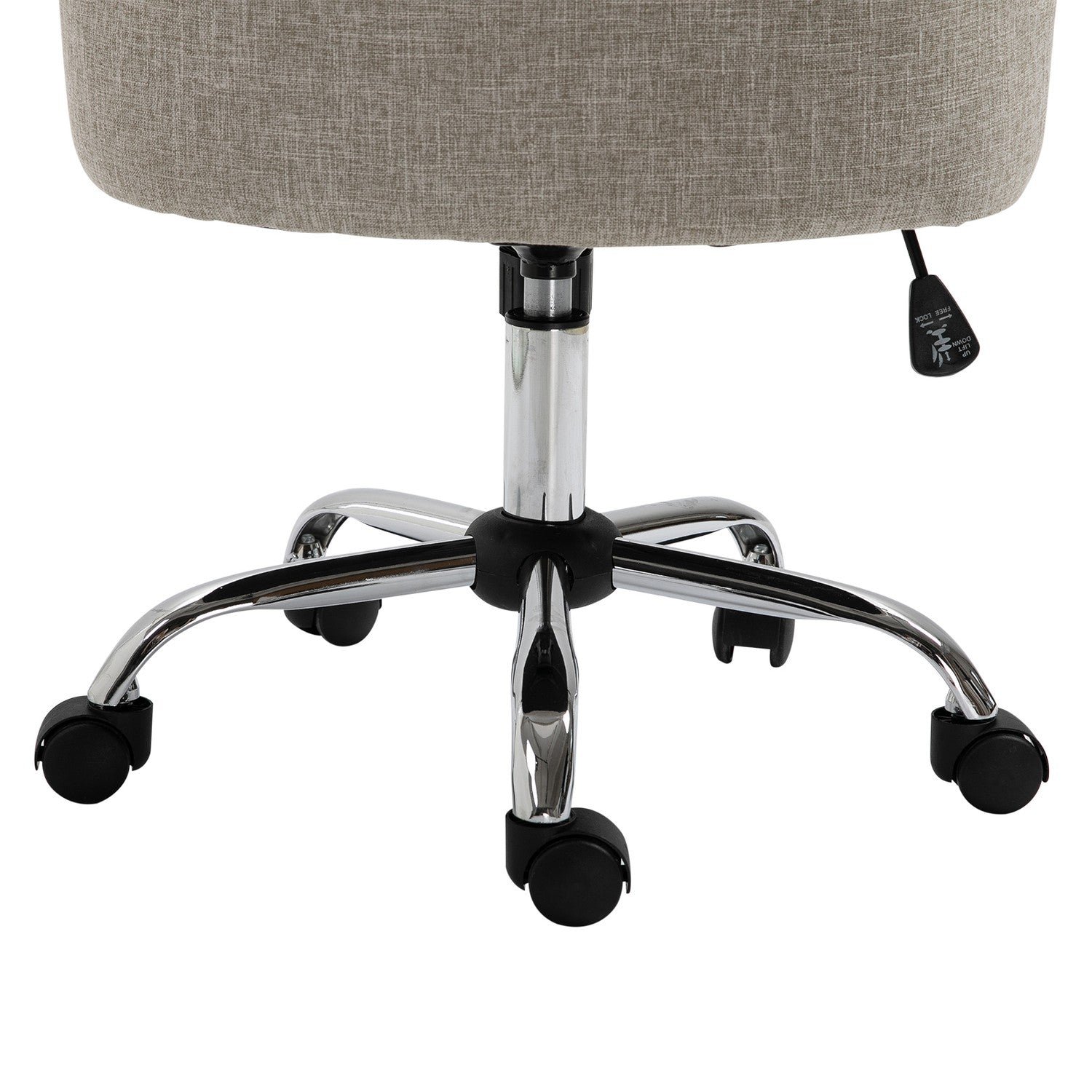 Executive Swivel Chair i ljusgrå linne, justerbar i höjdled