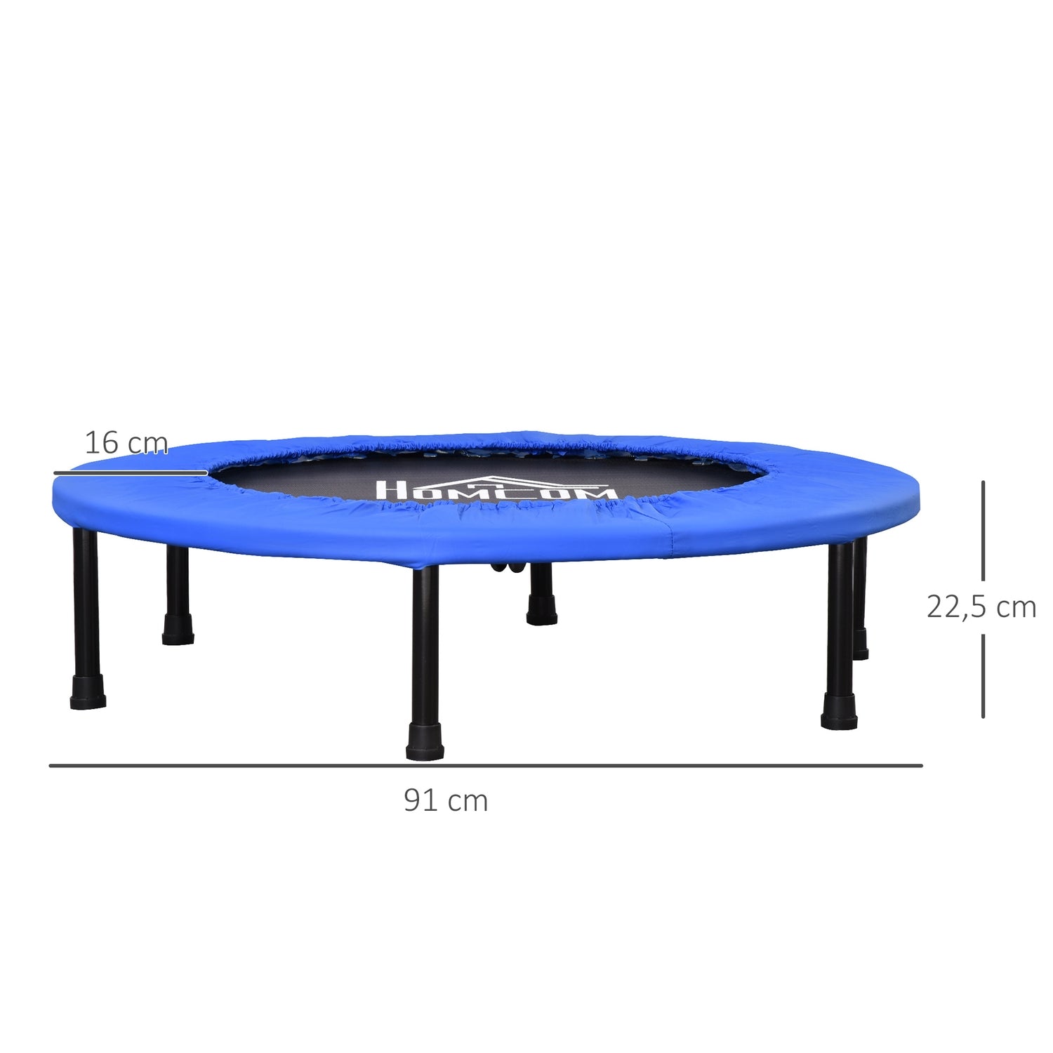 Fitnessstudsmatta, Ø91 cm, 100 kg belastning, halkfria fötter