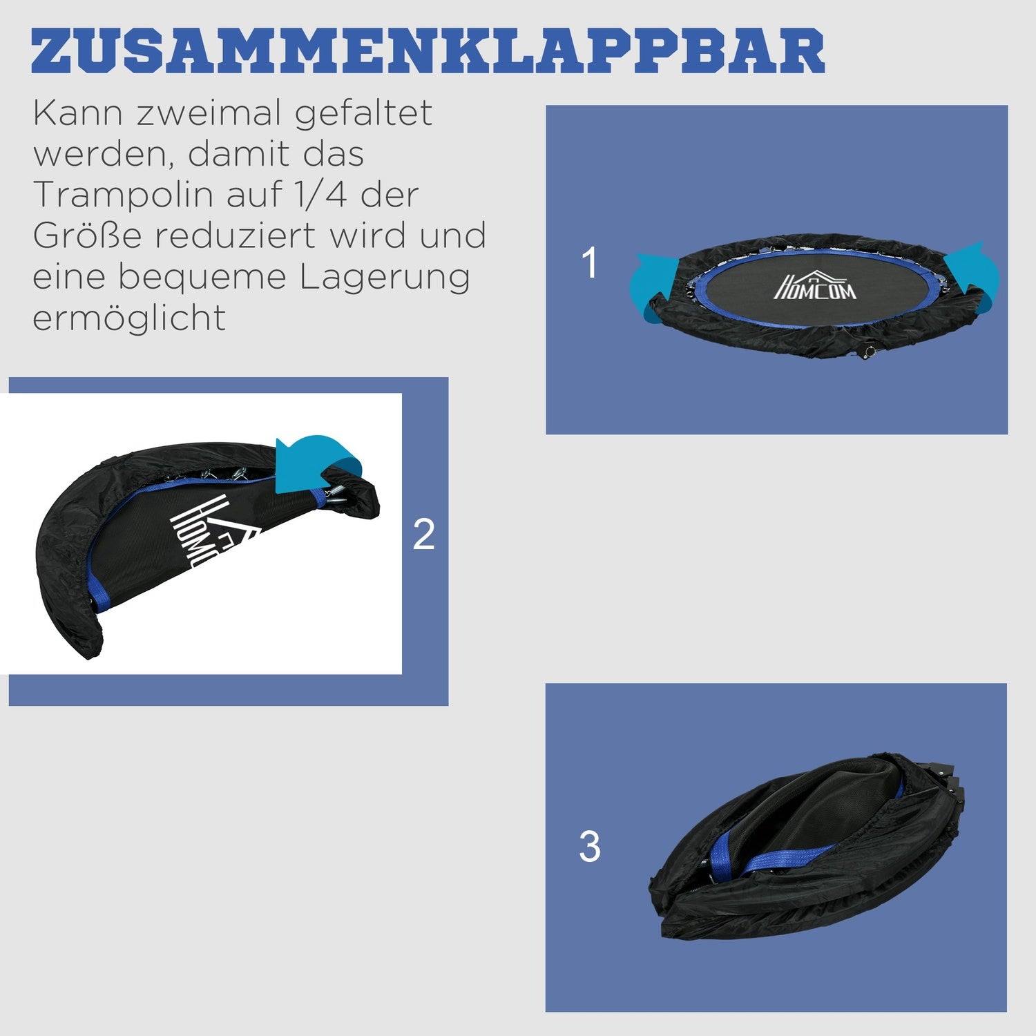 Vikbar fitnessstudsmatta, 100 kg, justerbart handtag, LCD