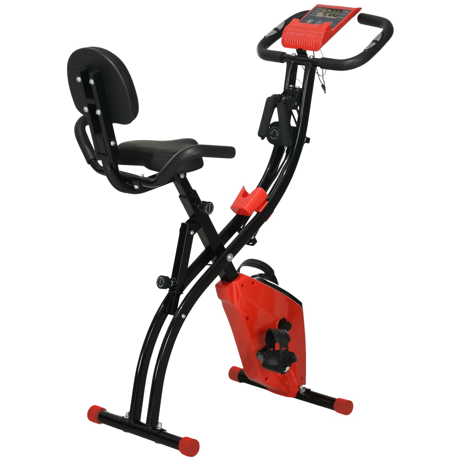 Fällbar motionscykel med LCD-skärm och 8-nivås motstånd