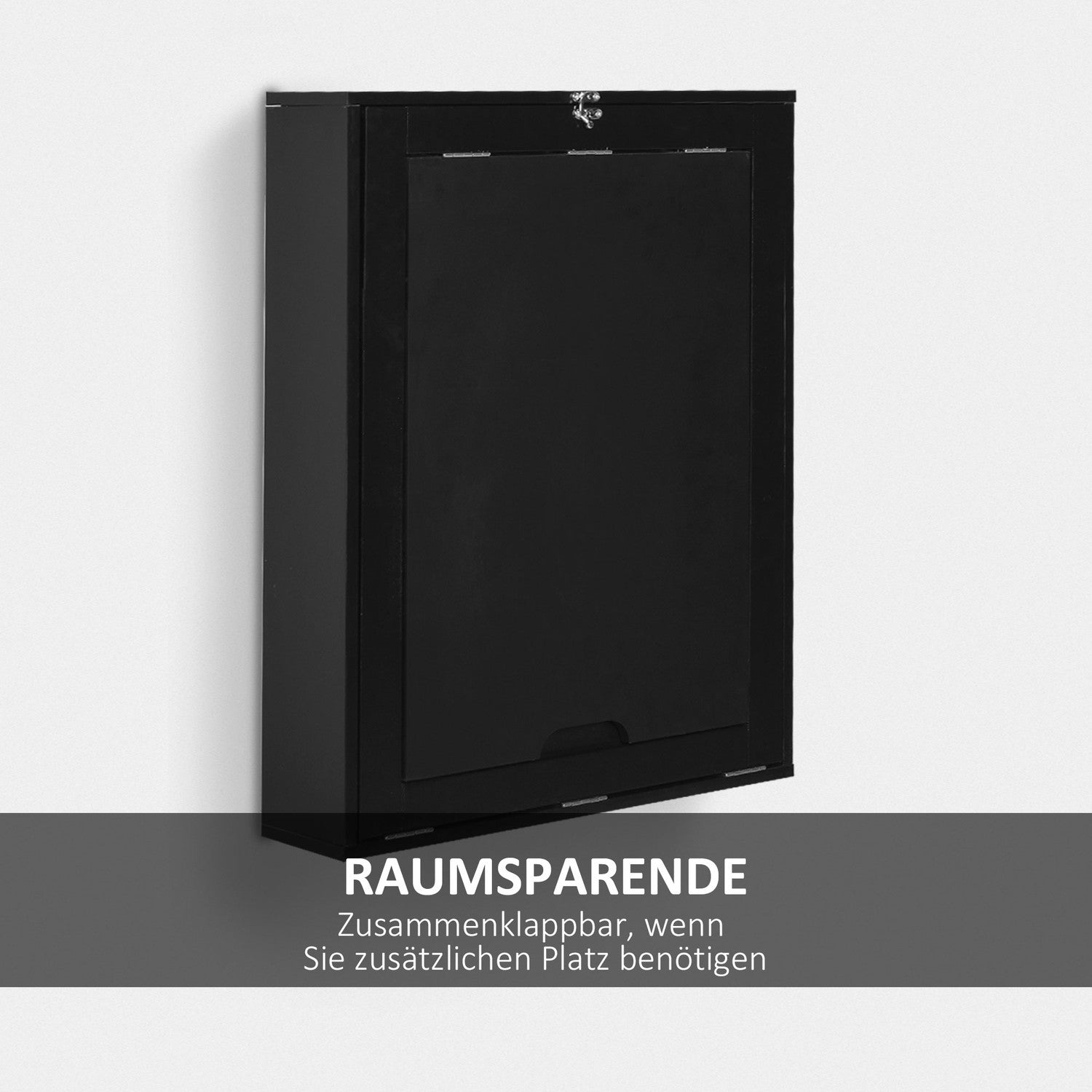 Fällbart Väggskrivbord med Blackboard, Svart 60x94,5x147 cm