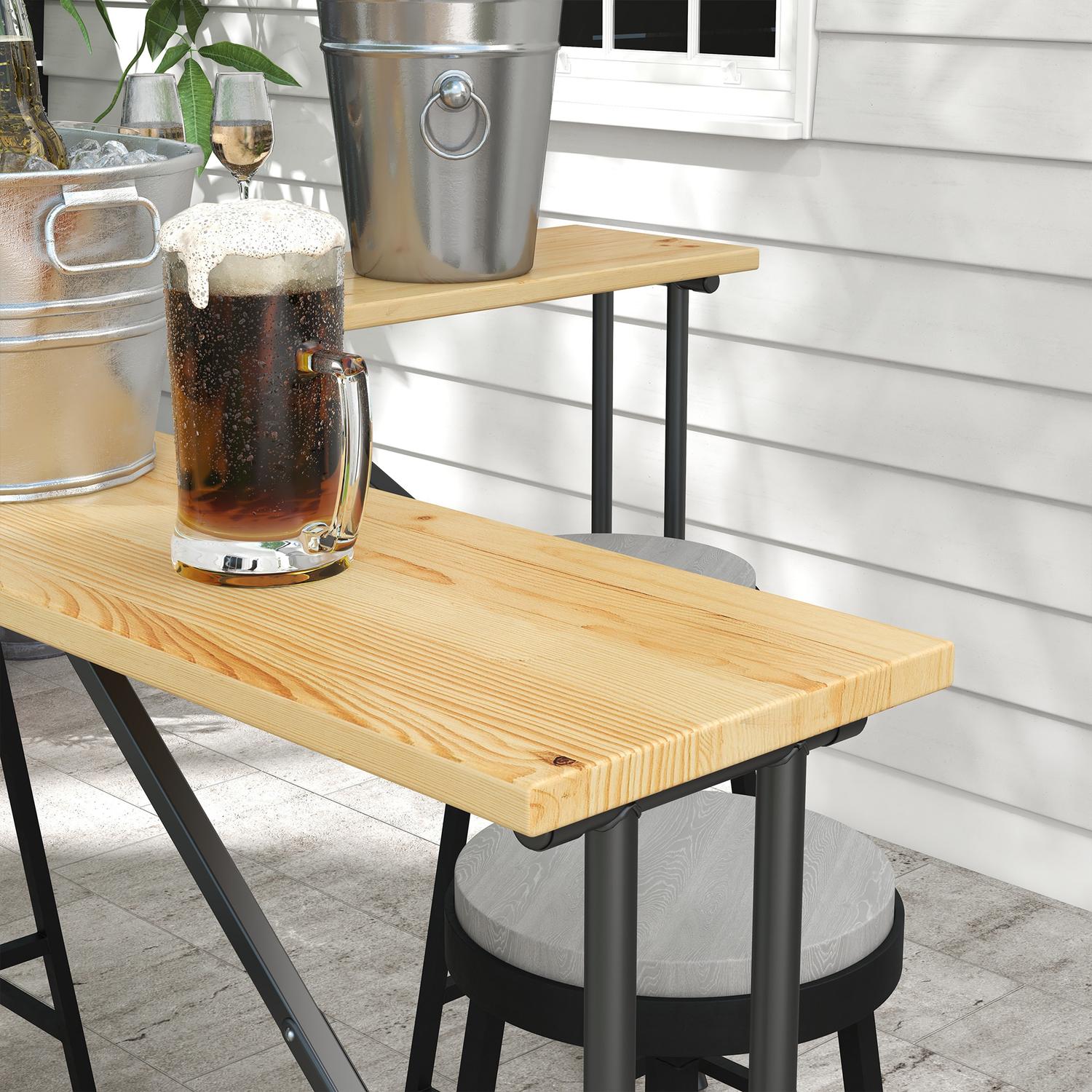 Fällbart öltältbord för 20 personer, 105 cm, 120 kg Kapacitet
