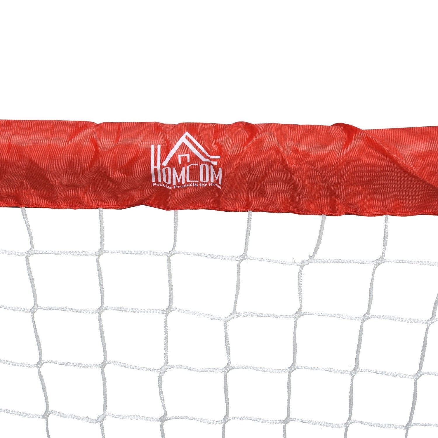 Minifotbollsmål set med 2, hopfällbart stål och tetrolon, röd
