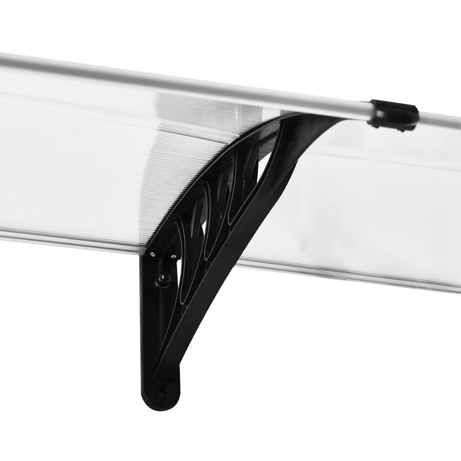 Framdörr aluminiumkapell, 75x195x23 cm, klar polykarbonat