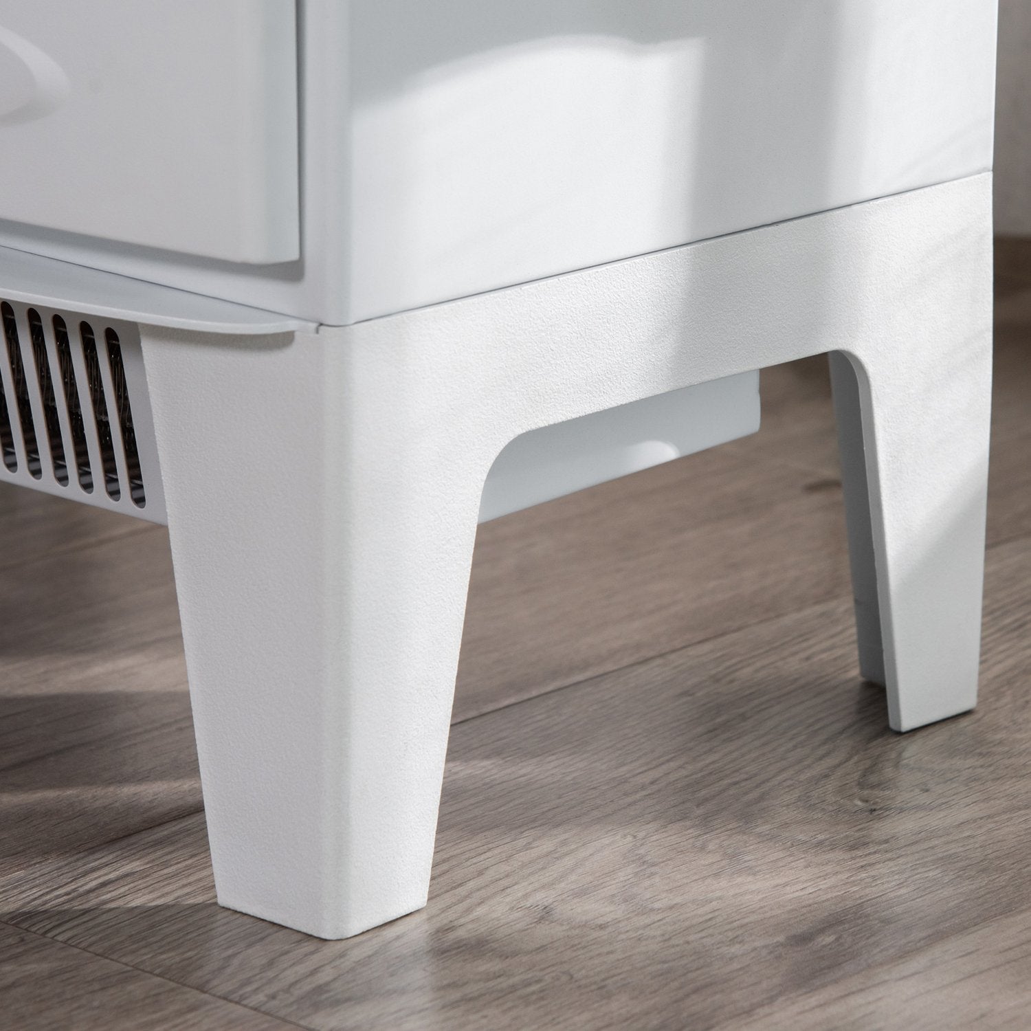Fristående LED El-kamin, Vit, 900/1800W
