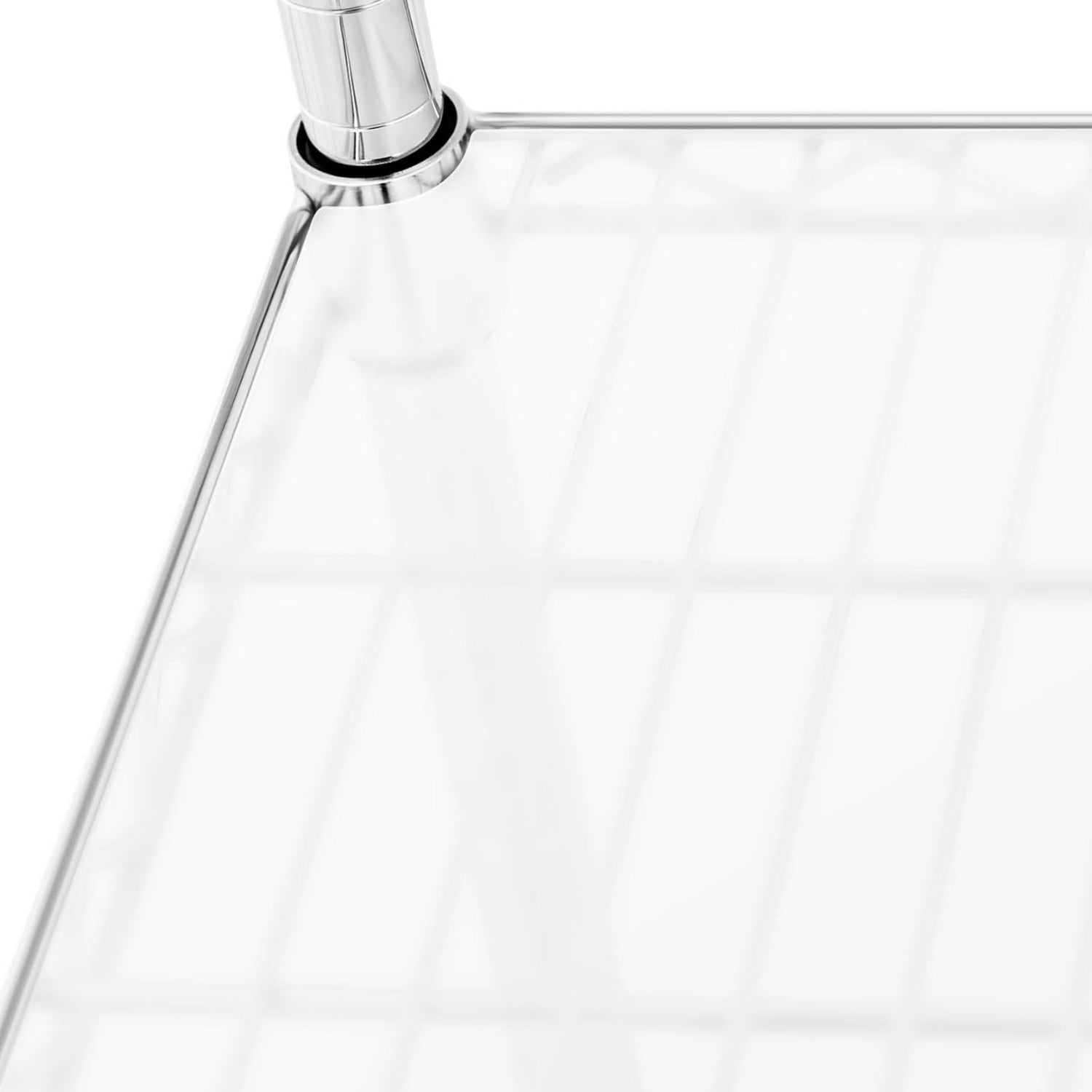 Förkromad trådverkstadshylla, 4 hyllor + 4 mattor, upp till 1 t 1000 kg, 90x45x180 cm