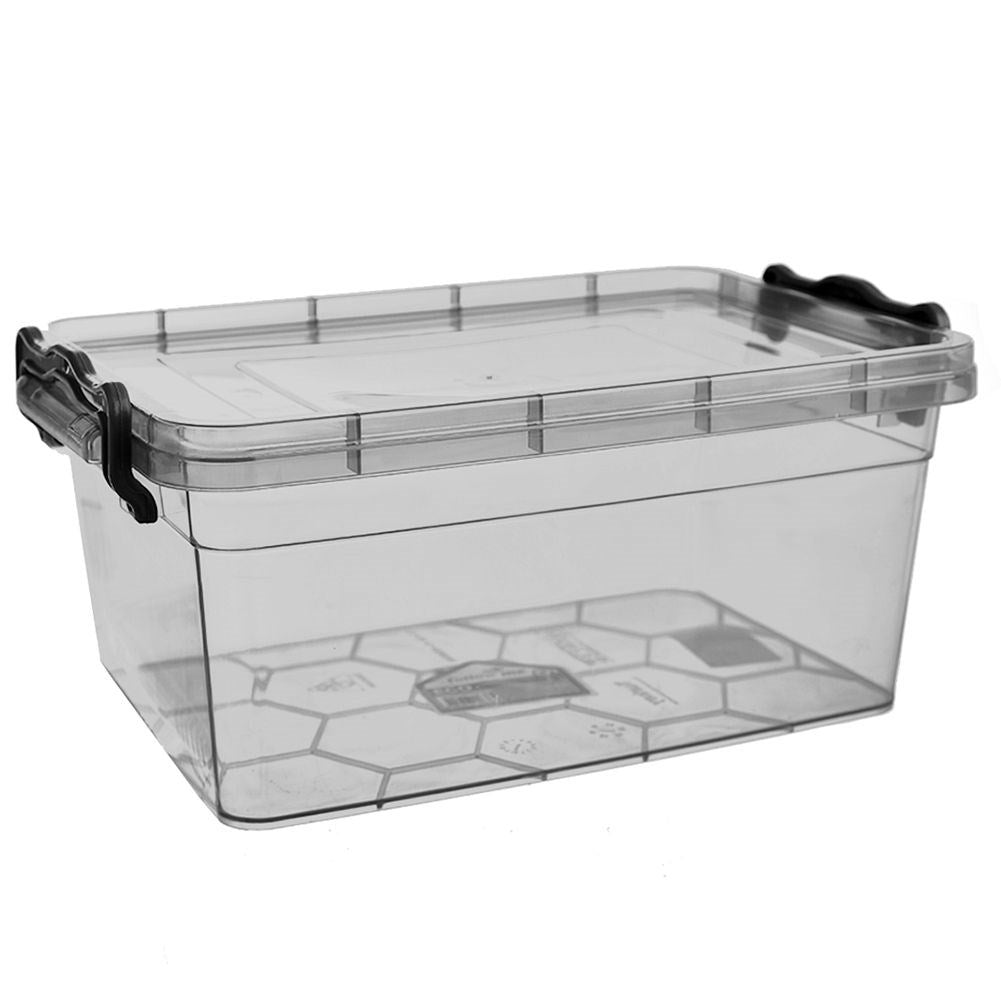 Förvaringslåda 3L med lock och täta klämmor i plast