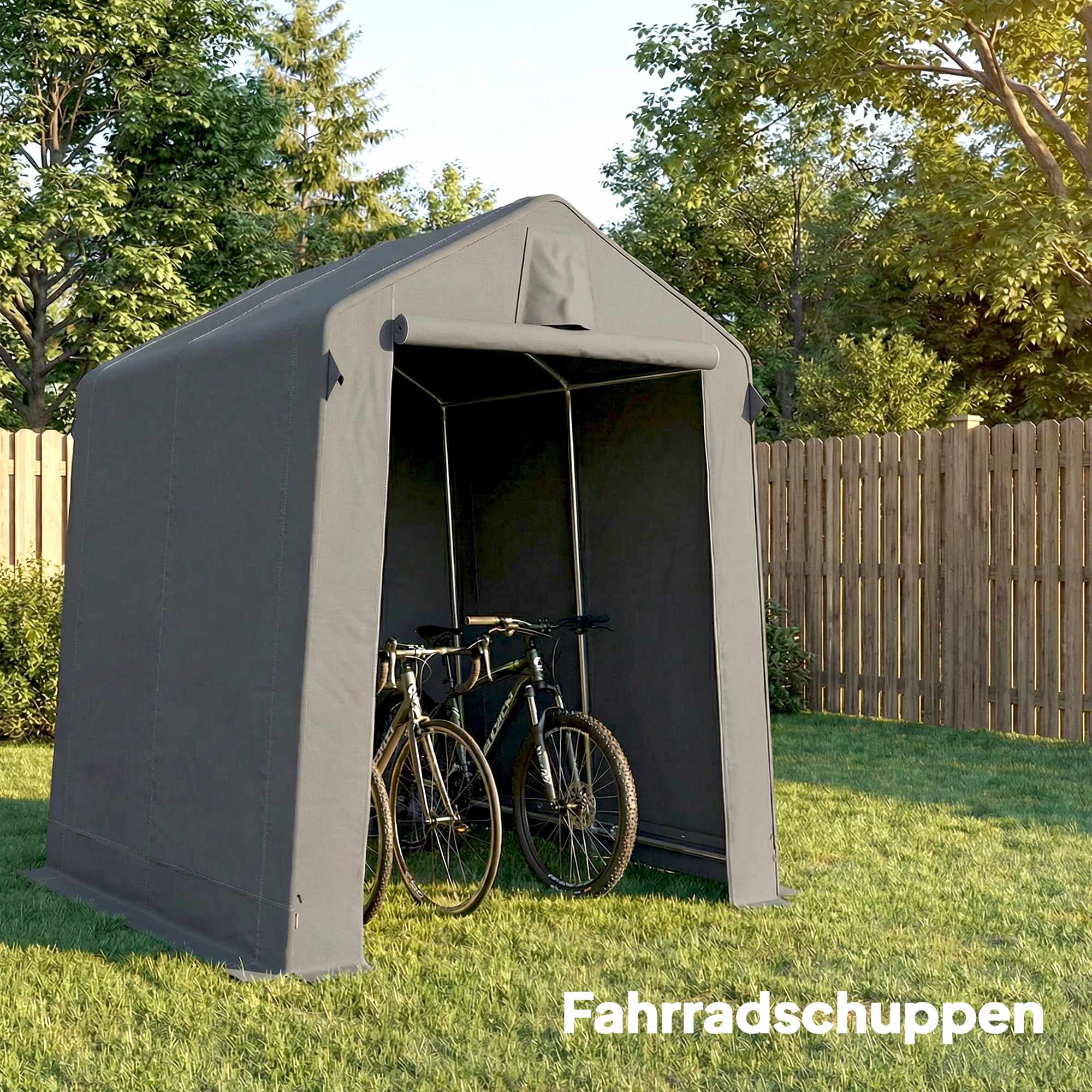 Förvaringstält för utomhusbruk 2,3 x 1,9 m, vattentätt, mörkgrått