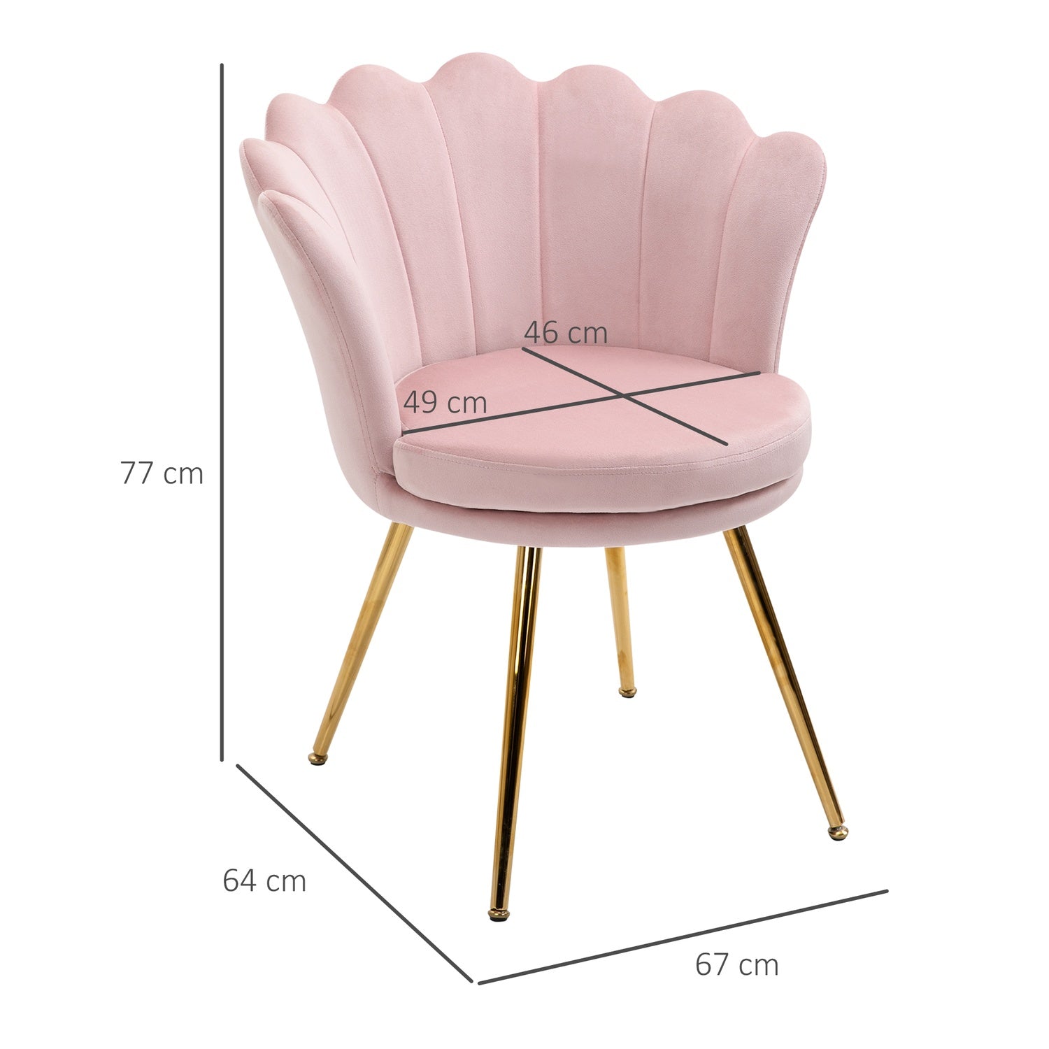 Pink Velvet Lounge Chair, Lotus Design, Metal Ben