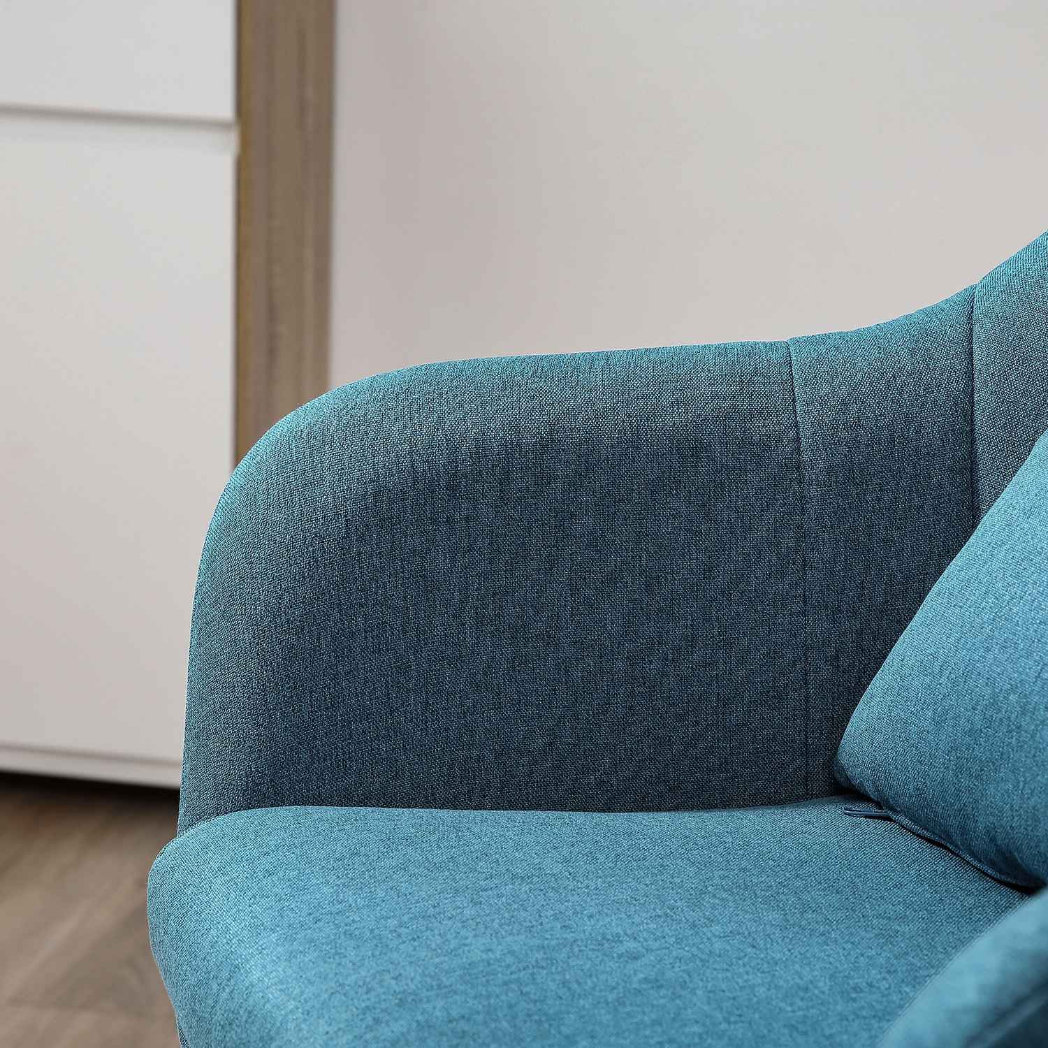 Fåtölj Loungestol, Justerbar med svankkudde - Ljusblå