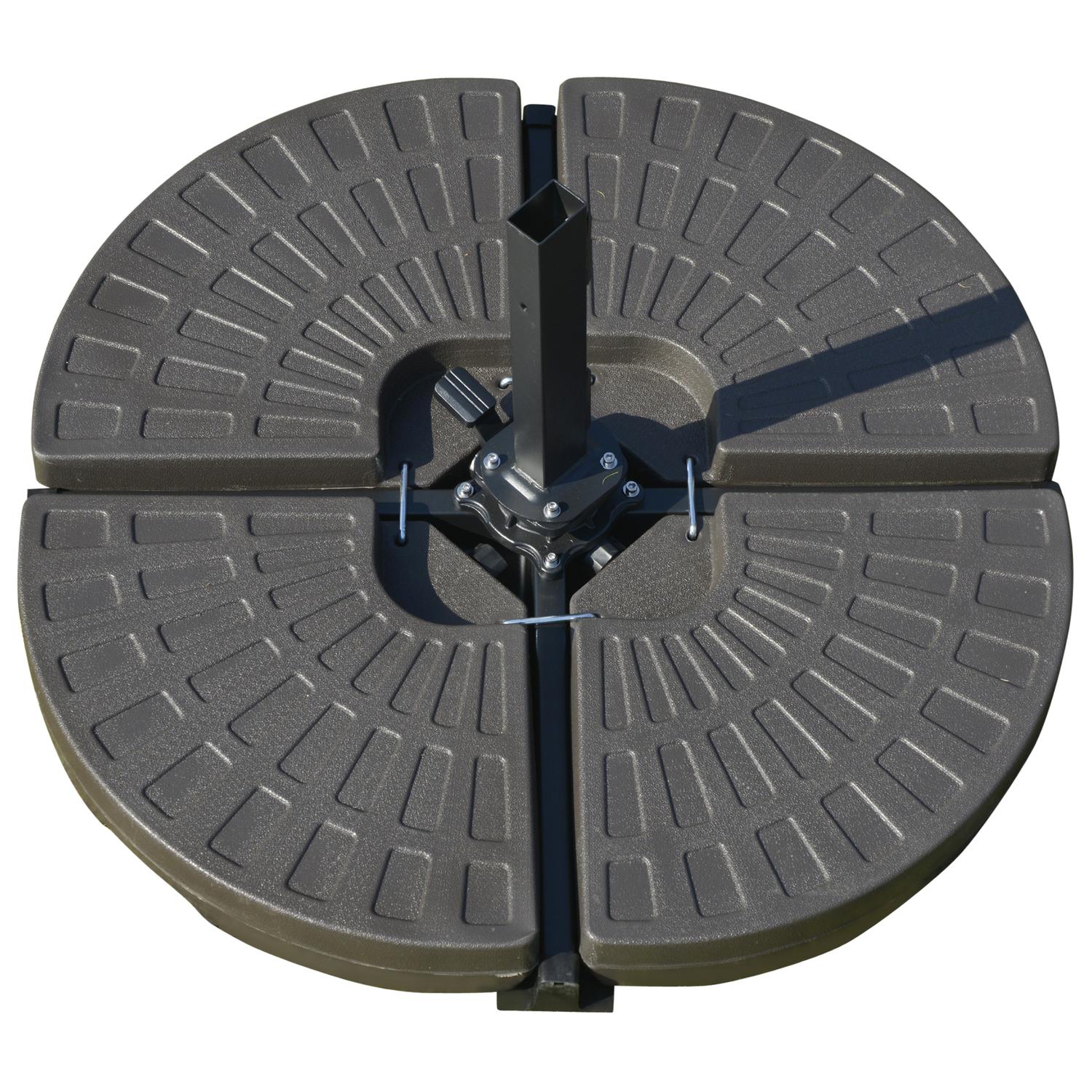 Fyllbart HDPE paraplyställ, kaffe, 17 kg vatten/25 kg sand