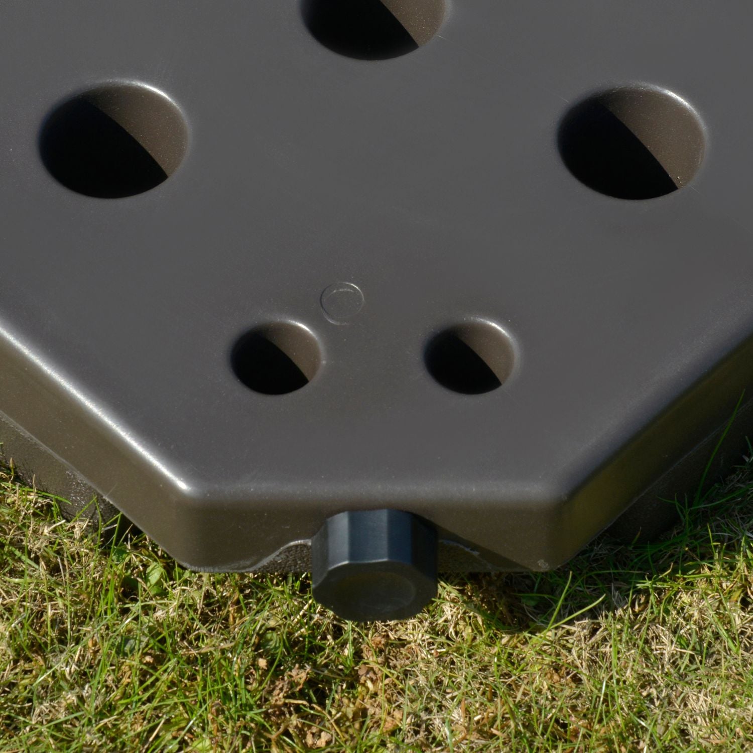 Fyllbart HDPE paraplyställ, kaffe, 17 kg vatten/25 kg sand