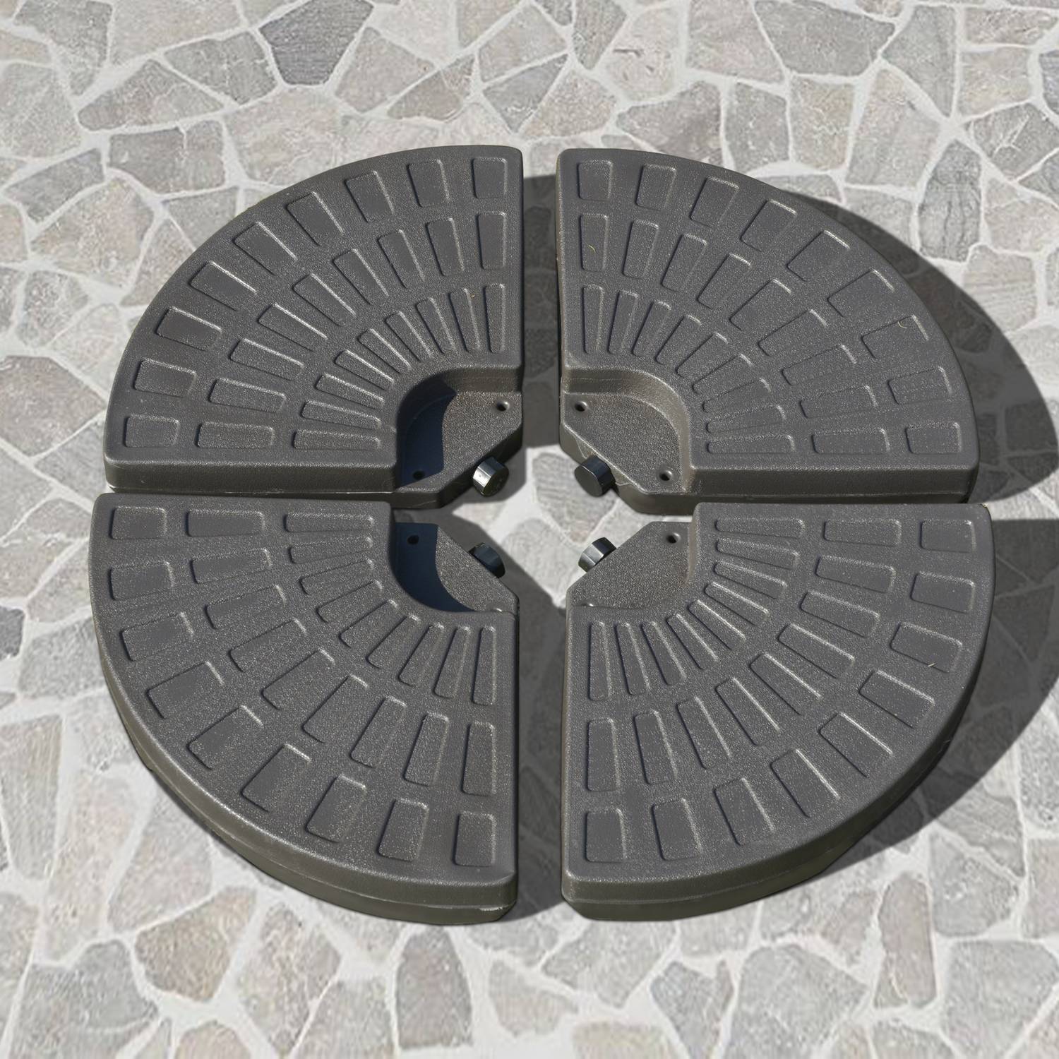 Fyllbart HDPE paraplyställ, kaffe, 17 kg vatten/25 kg sand