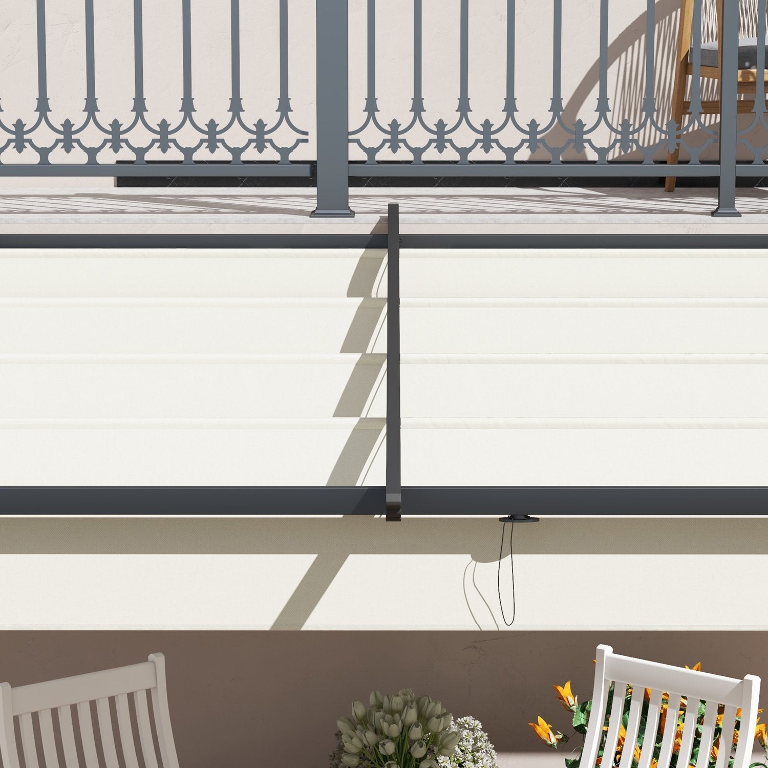 Justerbar 3 x 3m Pergola Gazebo Canopy för uteplats och trädgård