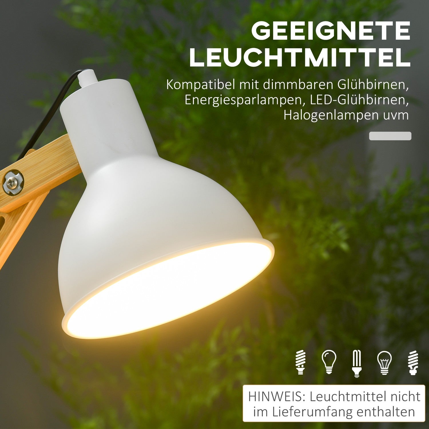 LED-lampa, energieffektiv, varmvit