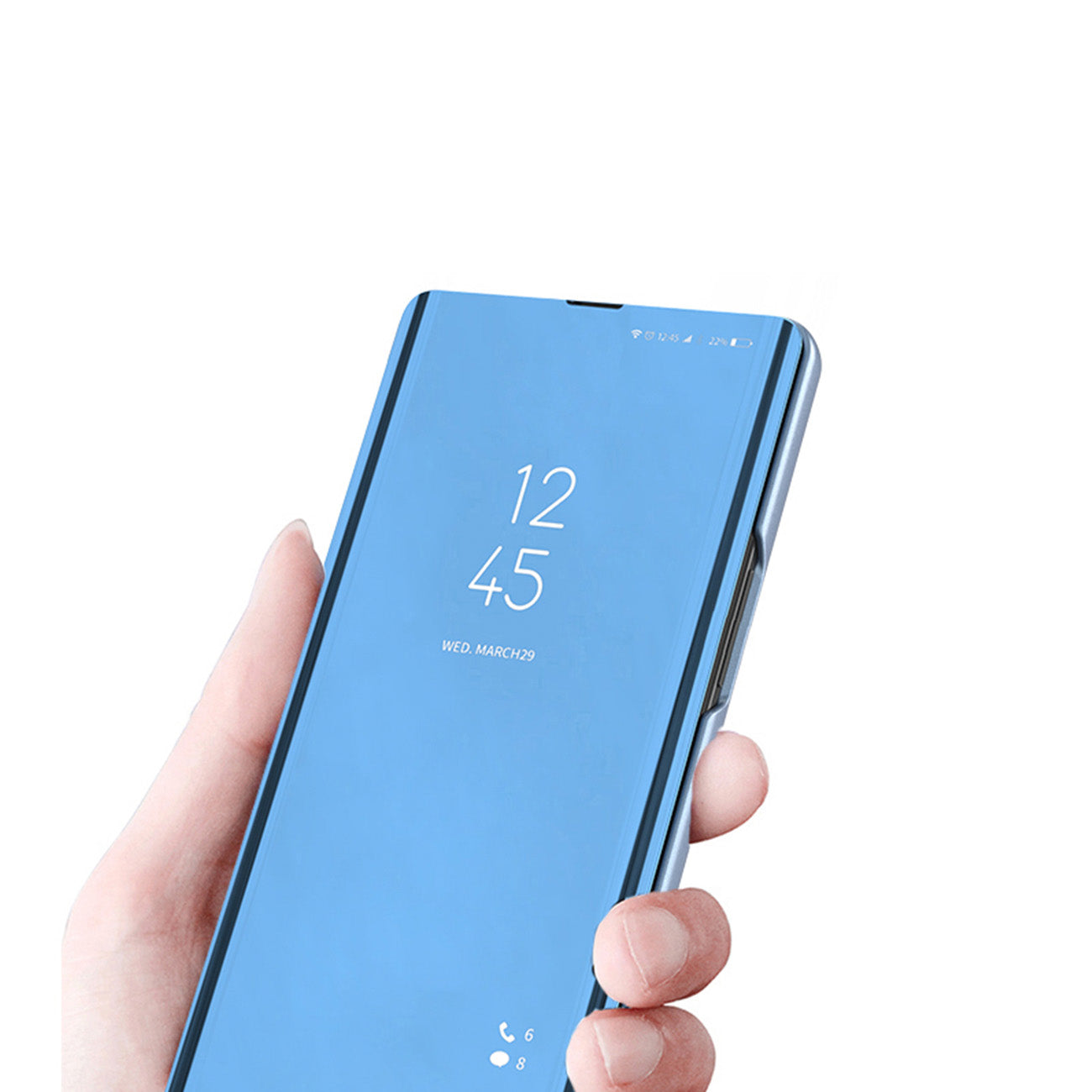 Glossy Flip Fodral för Xiaomi Redmi Note 12 5G / Poco X5 Pro 5G Clear View Fodral Svart